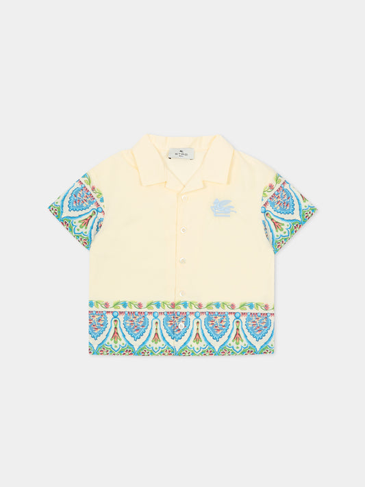 Camicia gialla per neonato con stampa floreale,Etro,GY5520-P0601 106MC