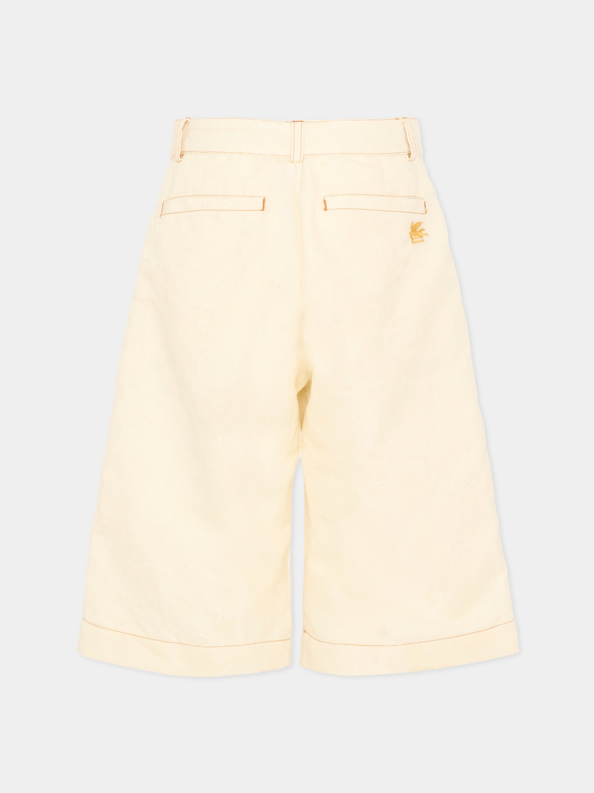 Pantaloni avorio per bambino con motivo jacquard,Etro,GY6P09-I0308 105