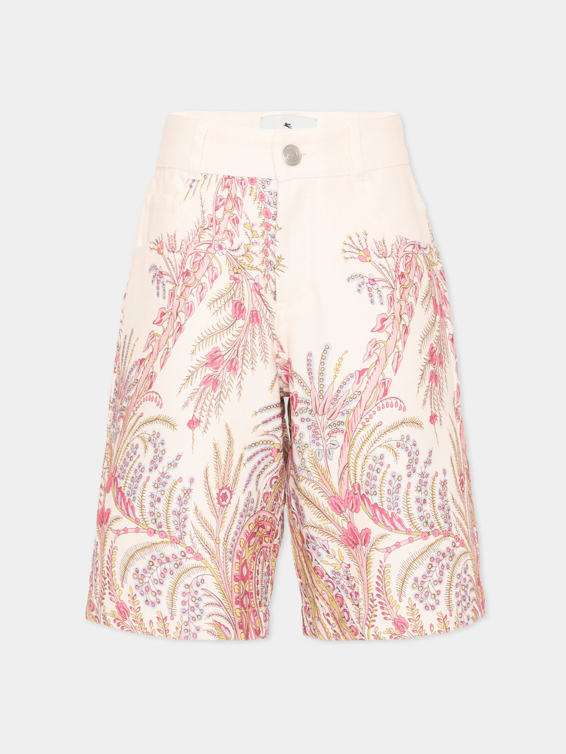 Shorts multicolor per bambini con motivo paisley,Etro,GY6P29-D0137 106RS