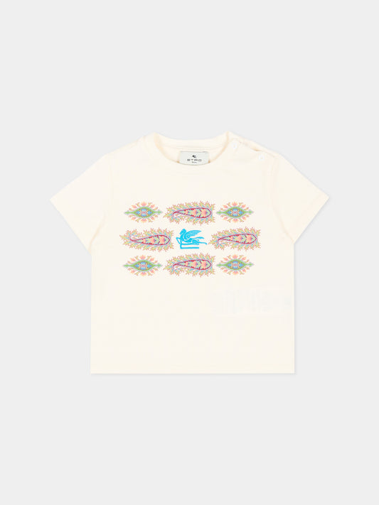 T-Shirt avorio per neonati con Pegaso,Etro,GY8551-Z3672 102