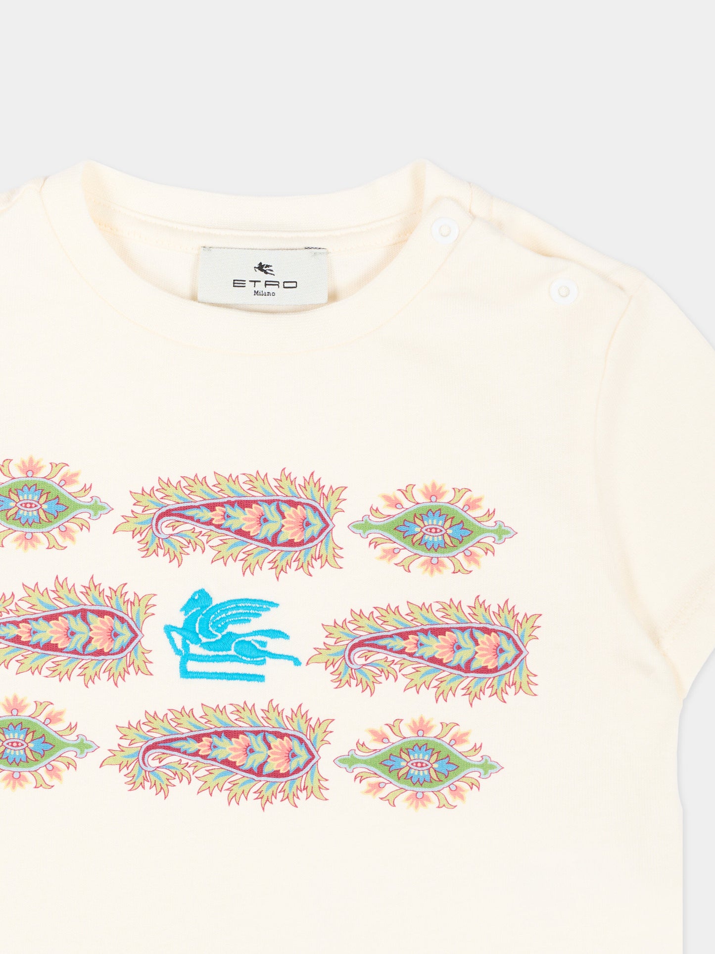 T-Shirt avorio per neonati con Pegaso,Etro,GY8551-Z3672 102