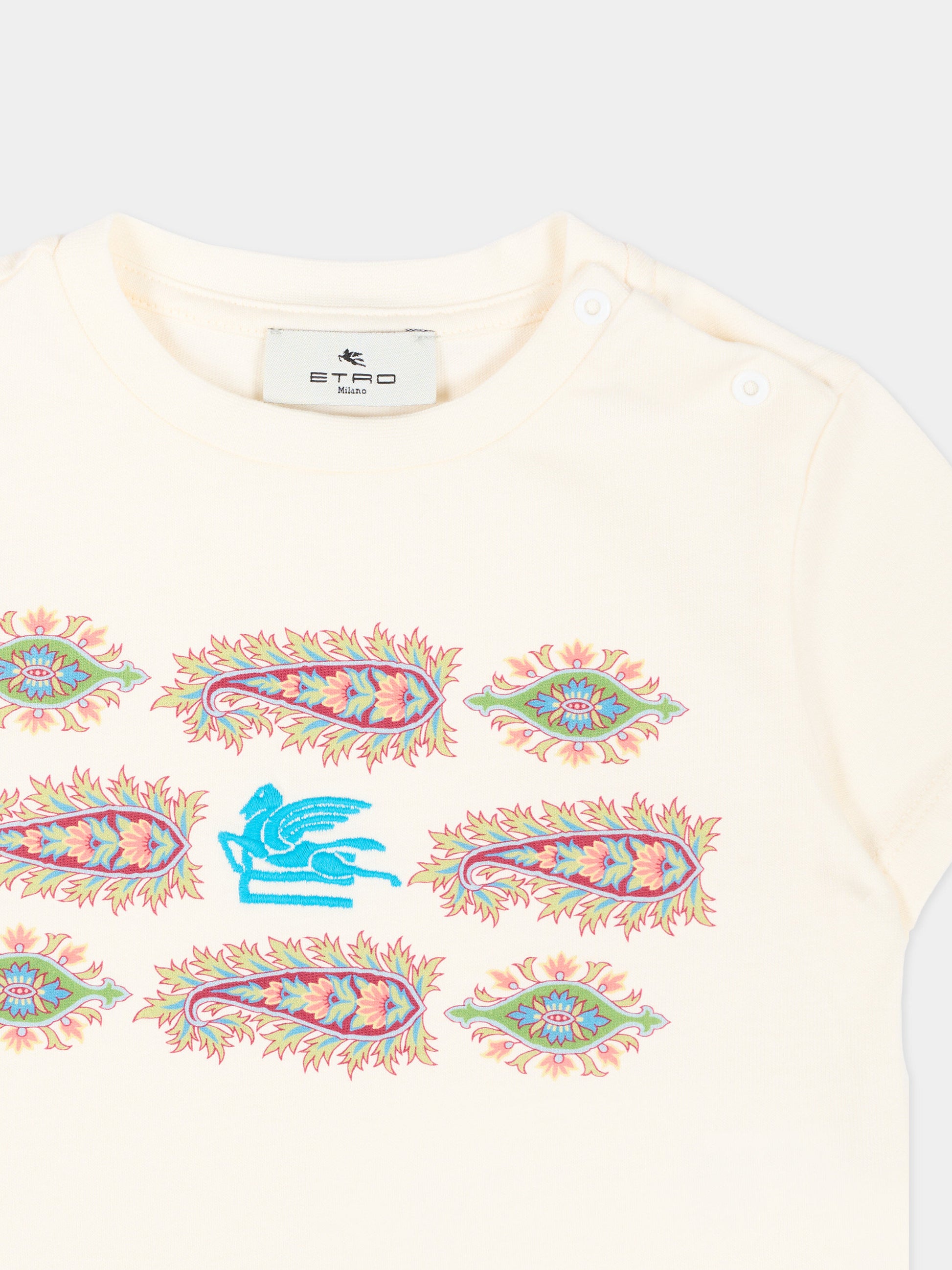 T-Shirt avorio per neonati con Pegaso,Etro,GY8551-Z3672 102