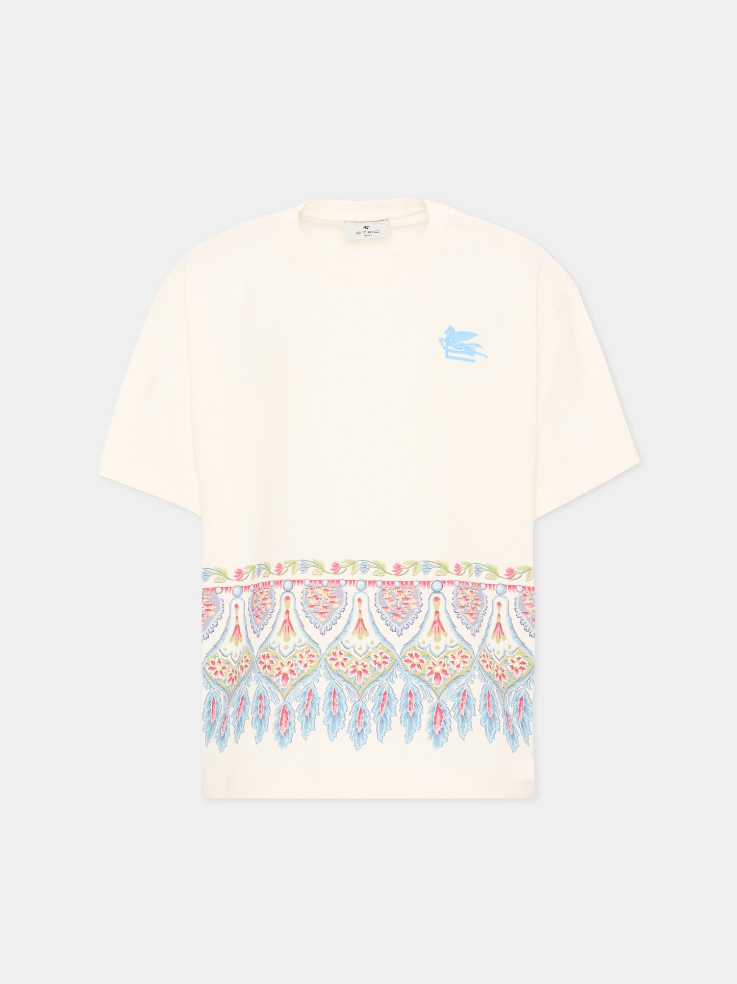 T-Shirt avorio per bambino con stampa paisley,Etro,GY8Q31-Z3672 102