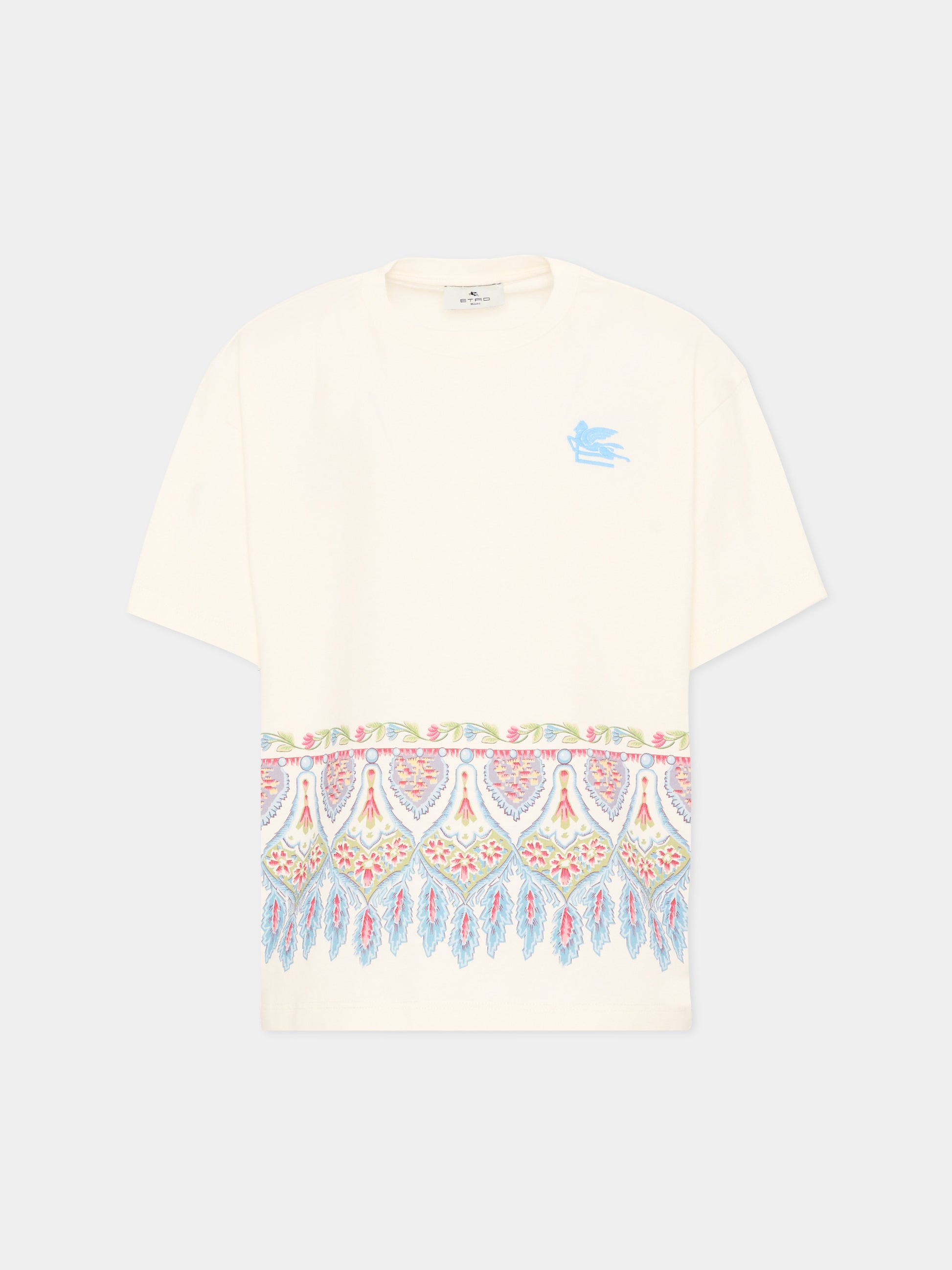 T-Shirt avorio per bambino con stampa paisley,Etro,GY8Q31-Z3672 102