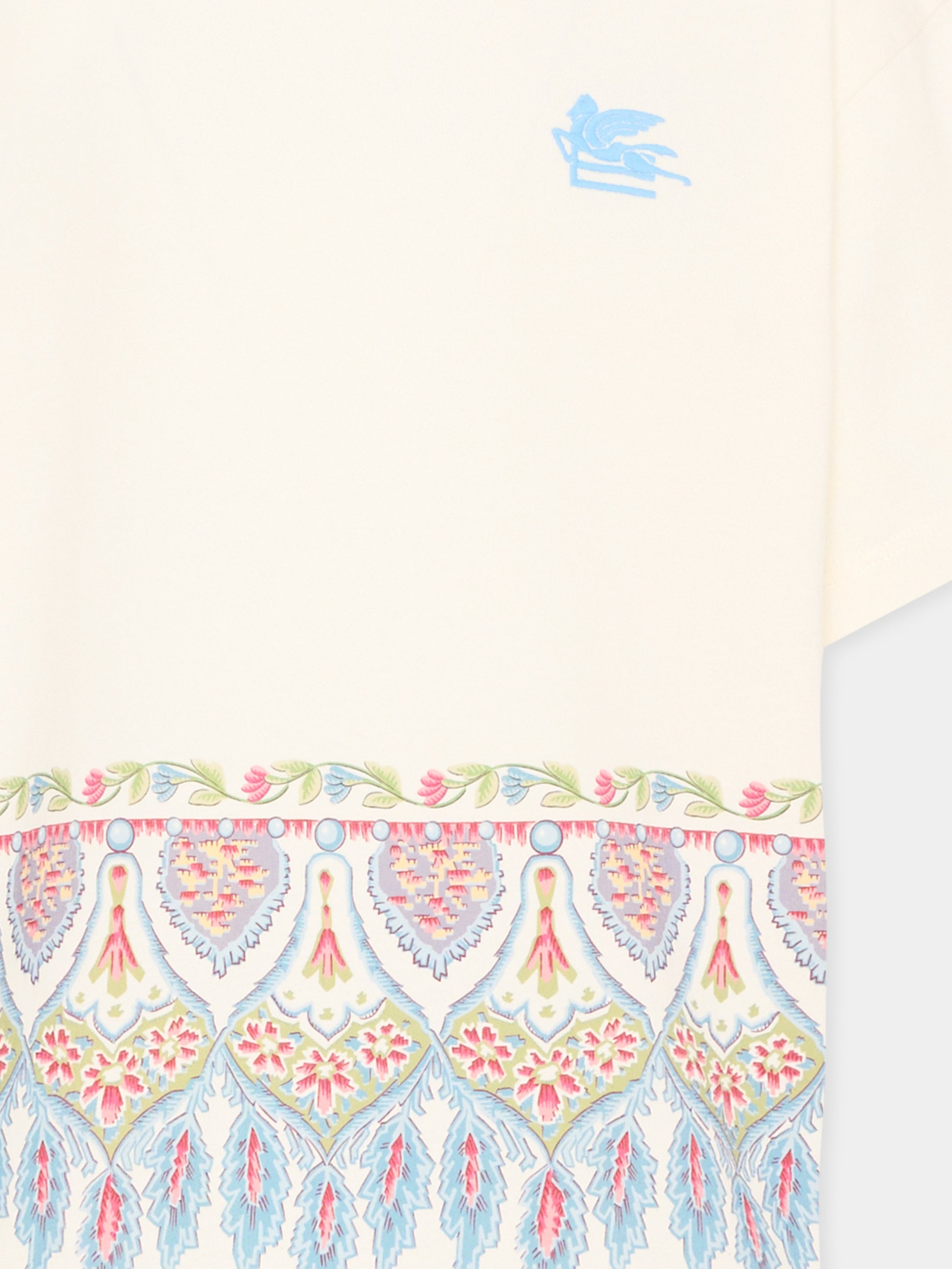 T-Shirt avorio per bambino con stampa paisley,Etro,GY8Q31-Z3672 102