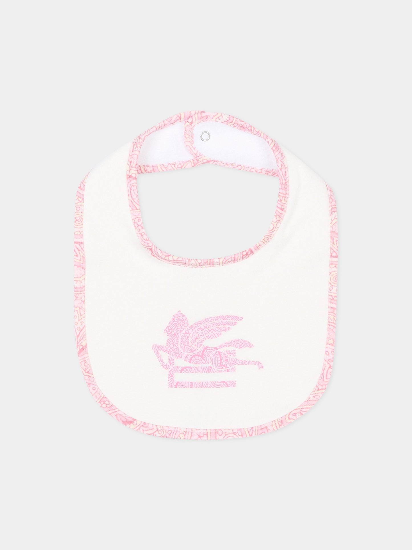 Set tutina avorio per neonata con logo Pegaso,Etro,GYB540-Z3672 102RS