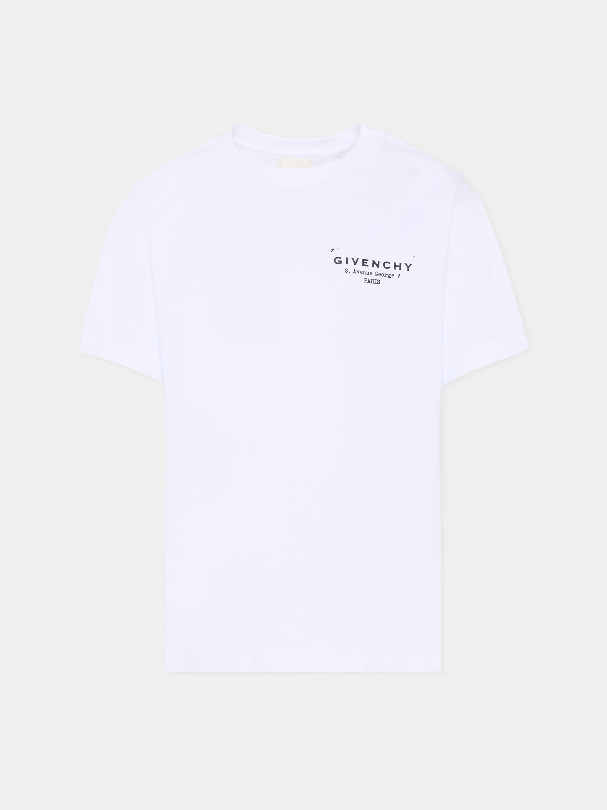 T-shirt bianca per bambini con logo,Givenchy Kids,H31075 10P