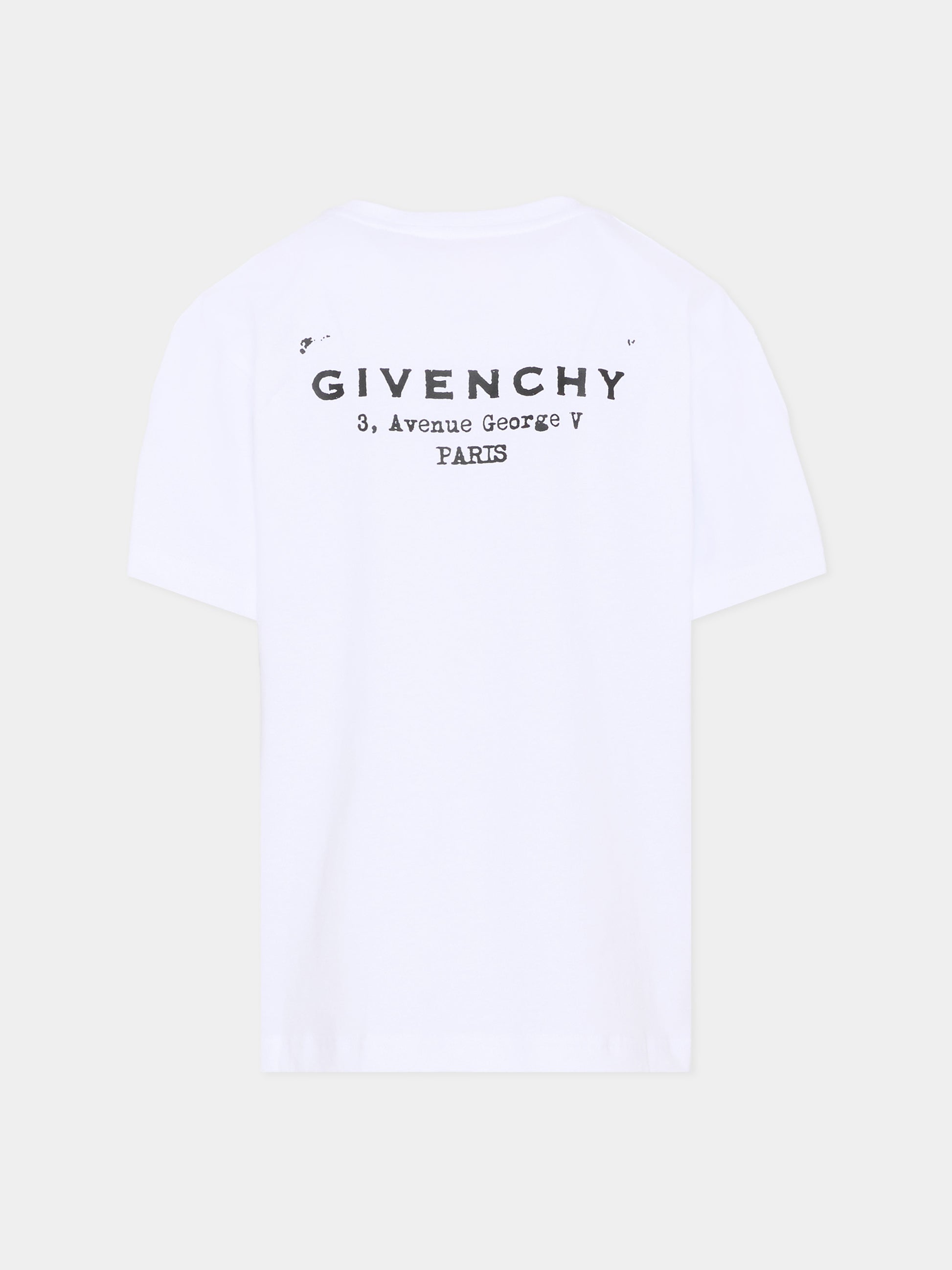 T-shirt bianca per bambini con logo,Givenchy Kids,H31075 10P