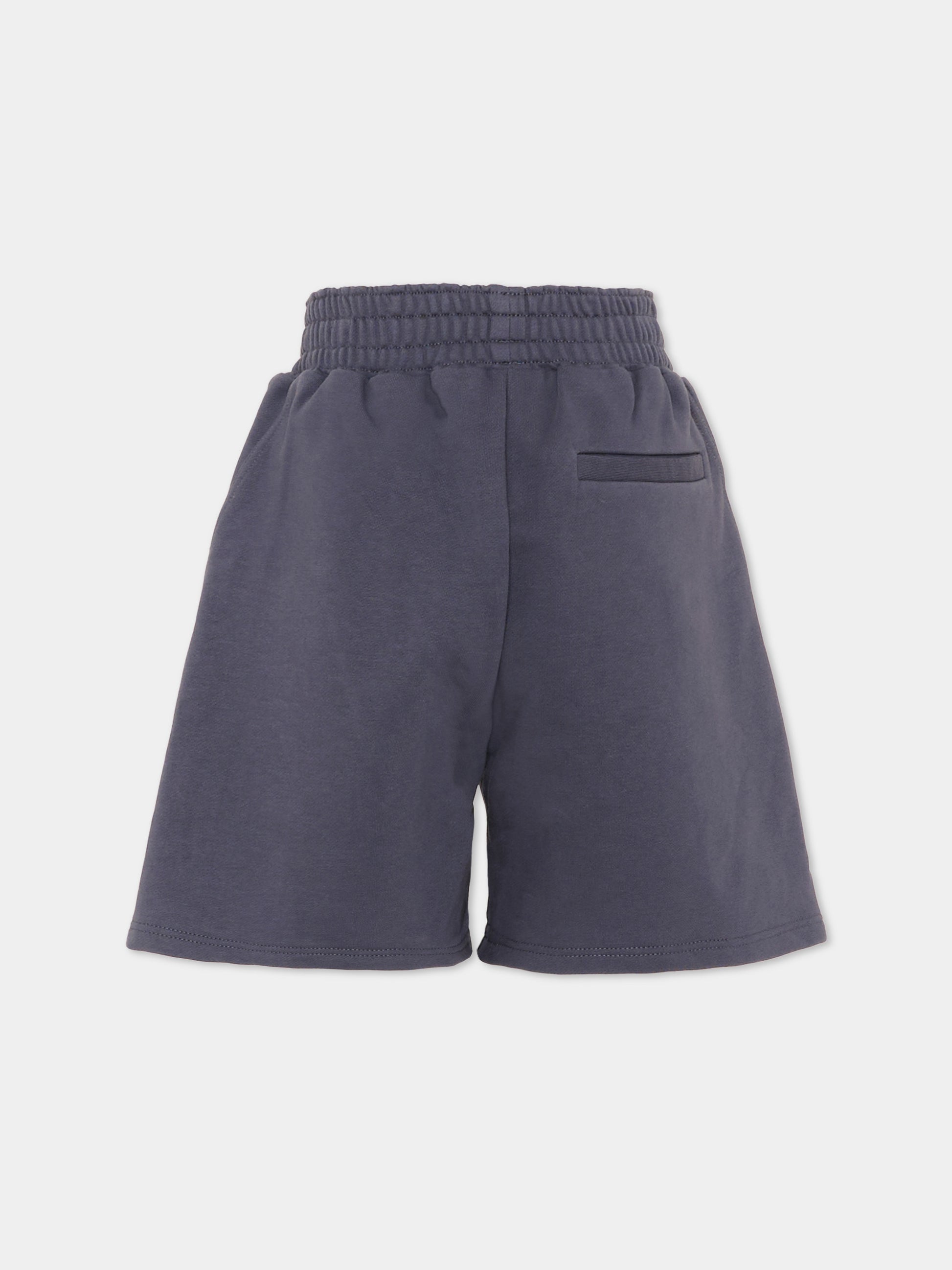Shorts sportivi grigi per bambino con logo,Givenchy Kids,H31100 061
