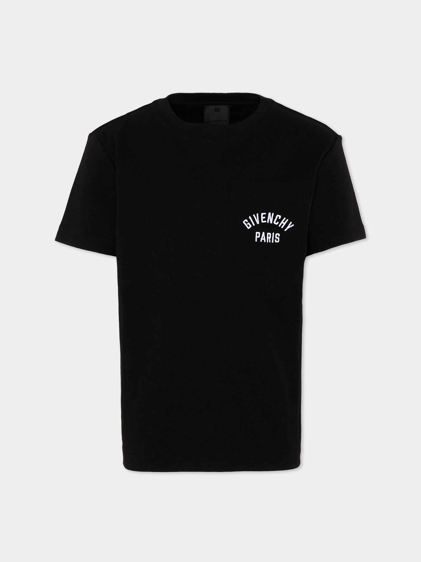 T-Shirt nera per bambini con logo,Givenchy Kids,H31122 09B