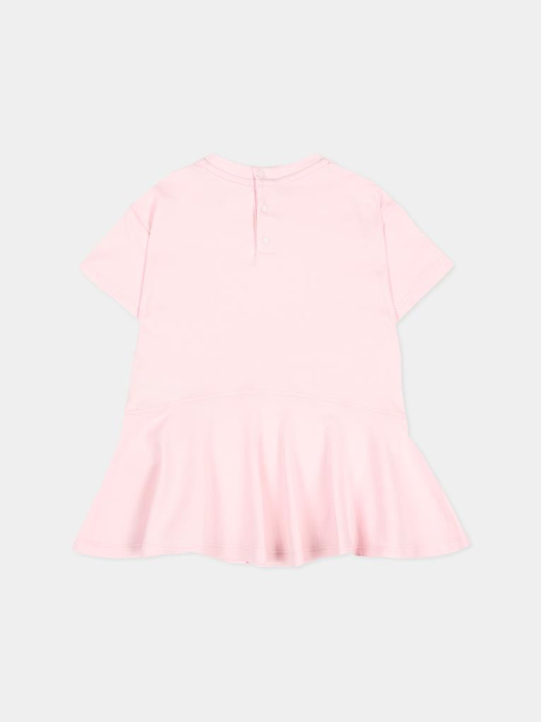 Vestito rosa per neonata con logo,Givenchy Kids,H31175 44Z