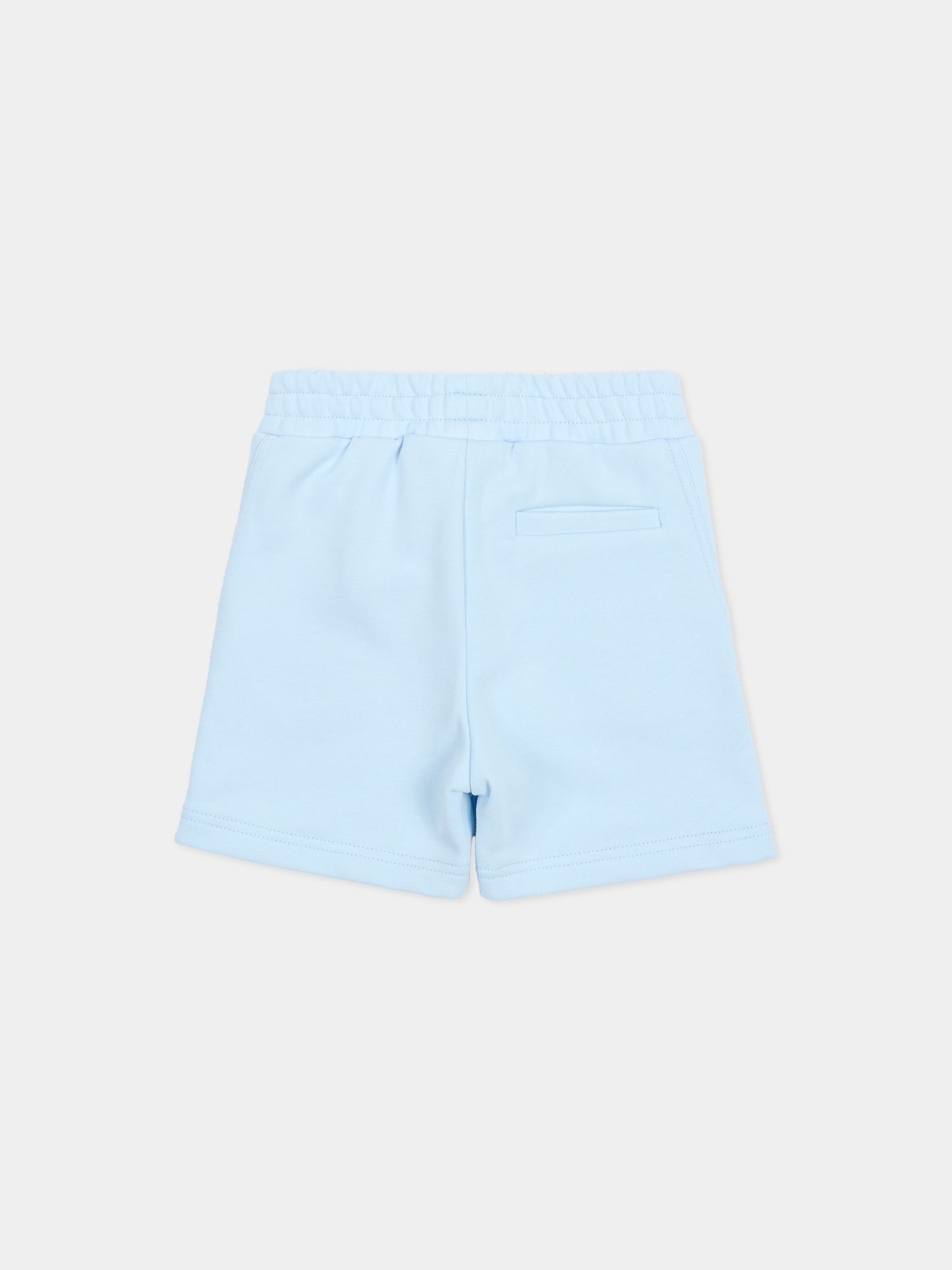 Shorts celesti per neonato con logo,Givenchy Kids,H31197 77L