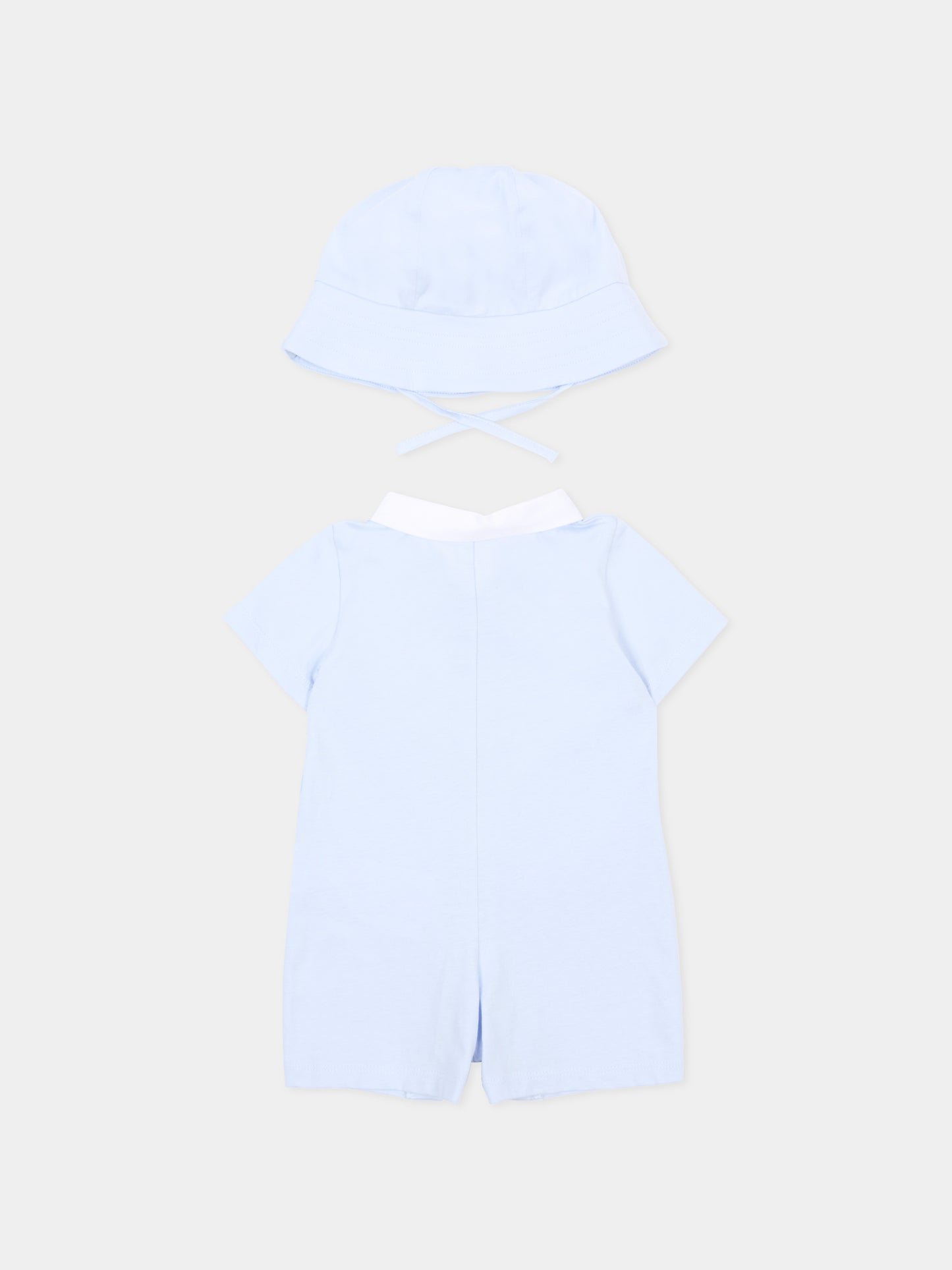 Pagliaccetto celeste per neonato con cloche,Givenchy Kids,H31253 771