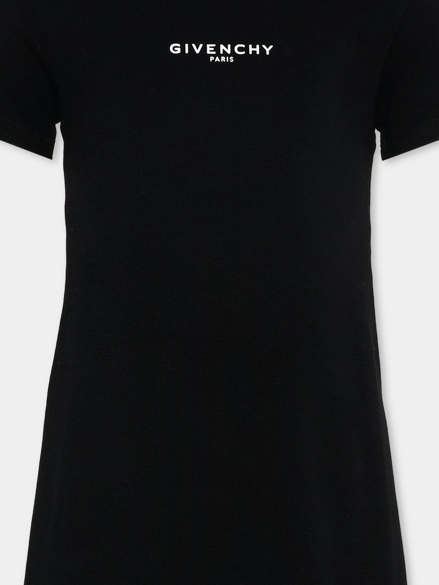 Vestito nero per bambina con logo,Givenchy Kids,H31222 09B