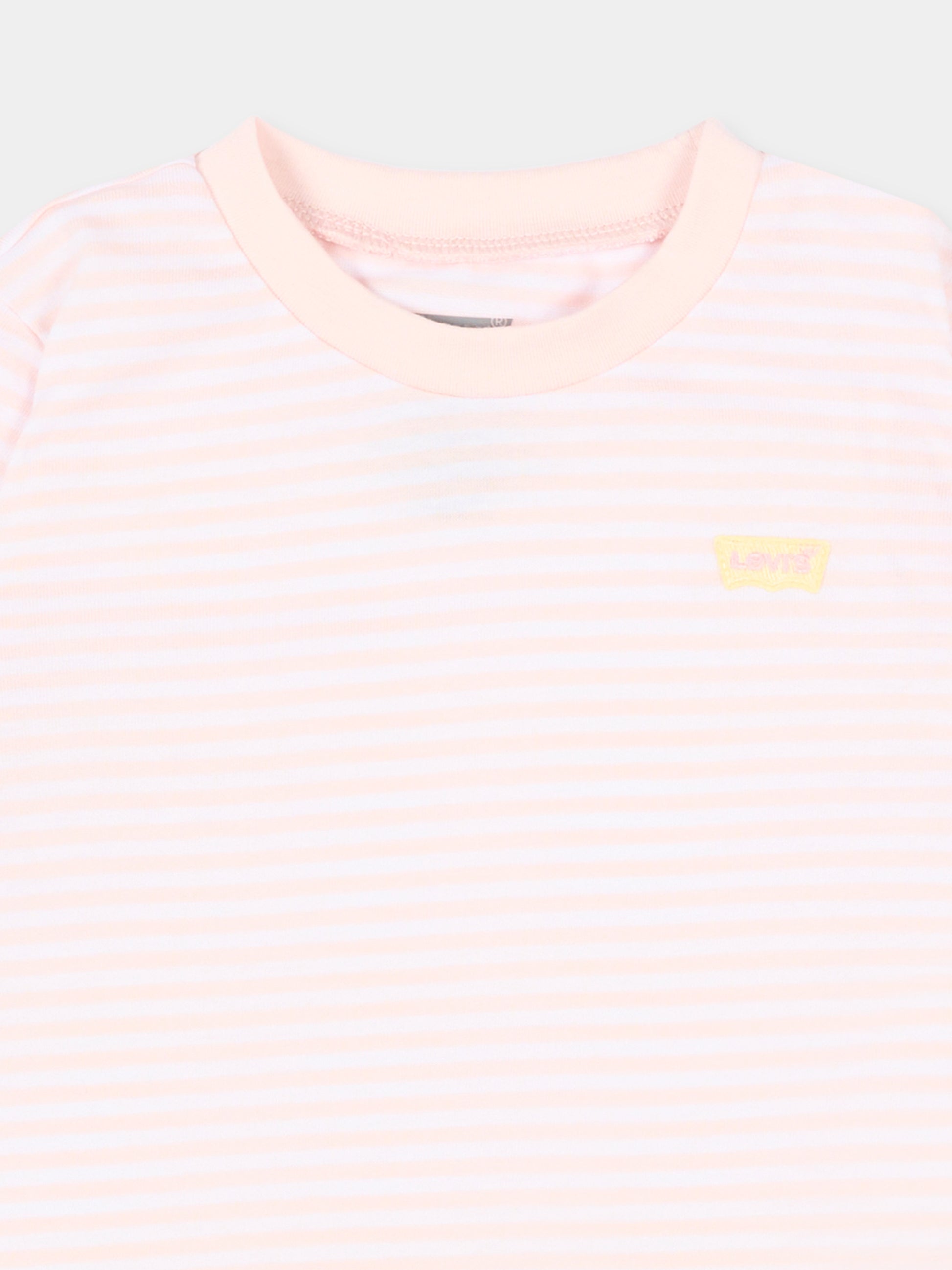 T-Shirt multicolor per neonata a righe,Levi's Kids,6EP612 AKR