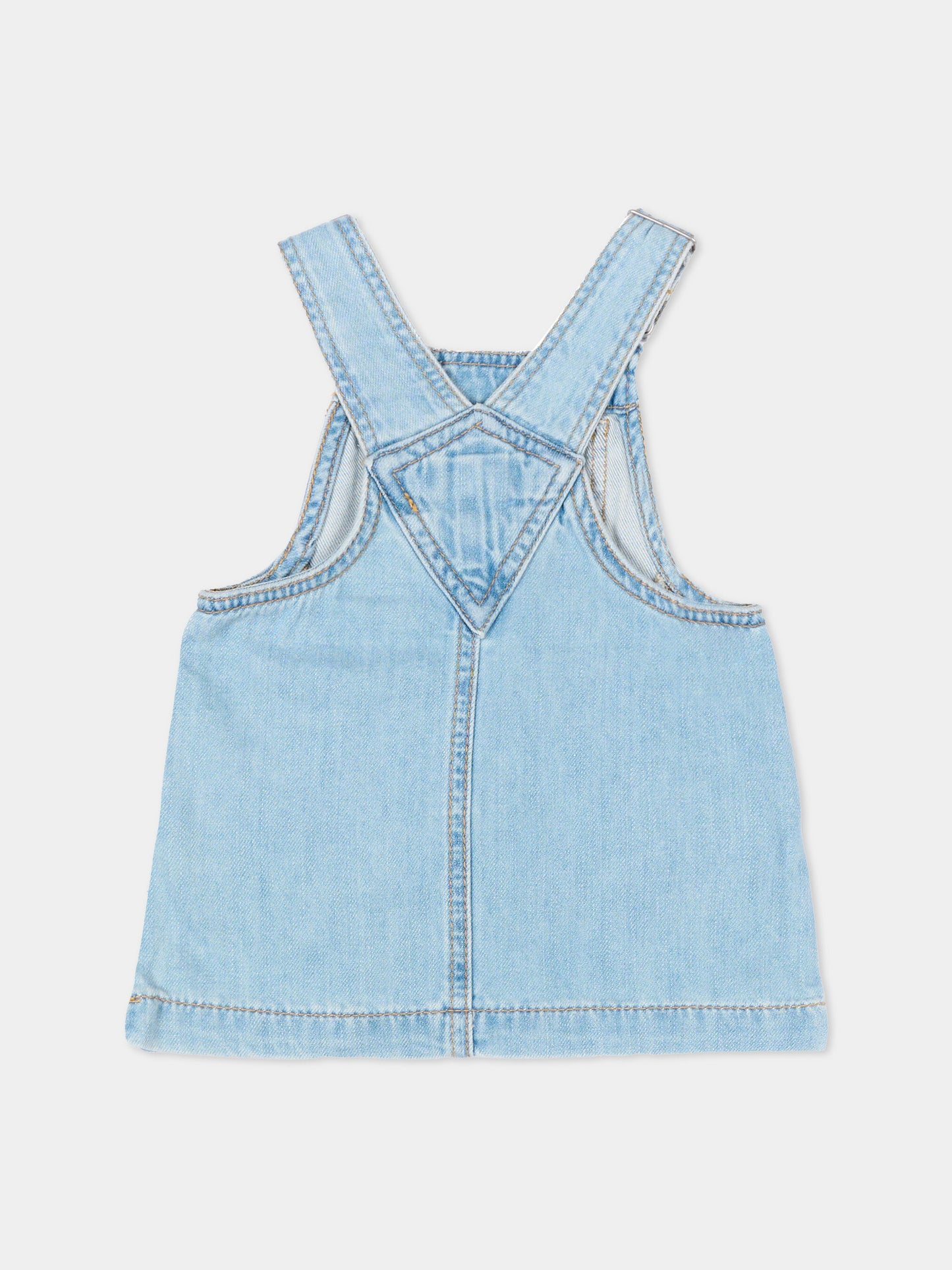 Salopette denim per neonata,Levi's Kids,1EP525 LD6