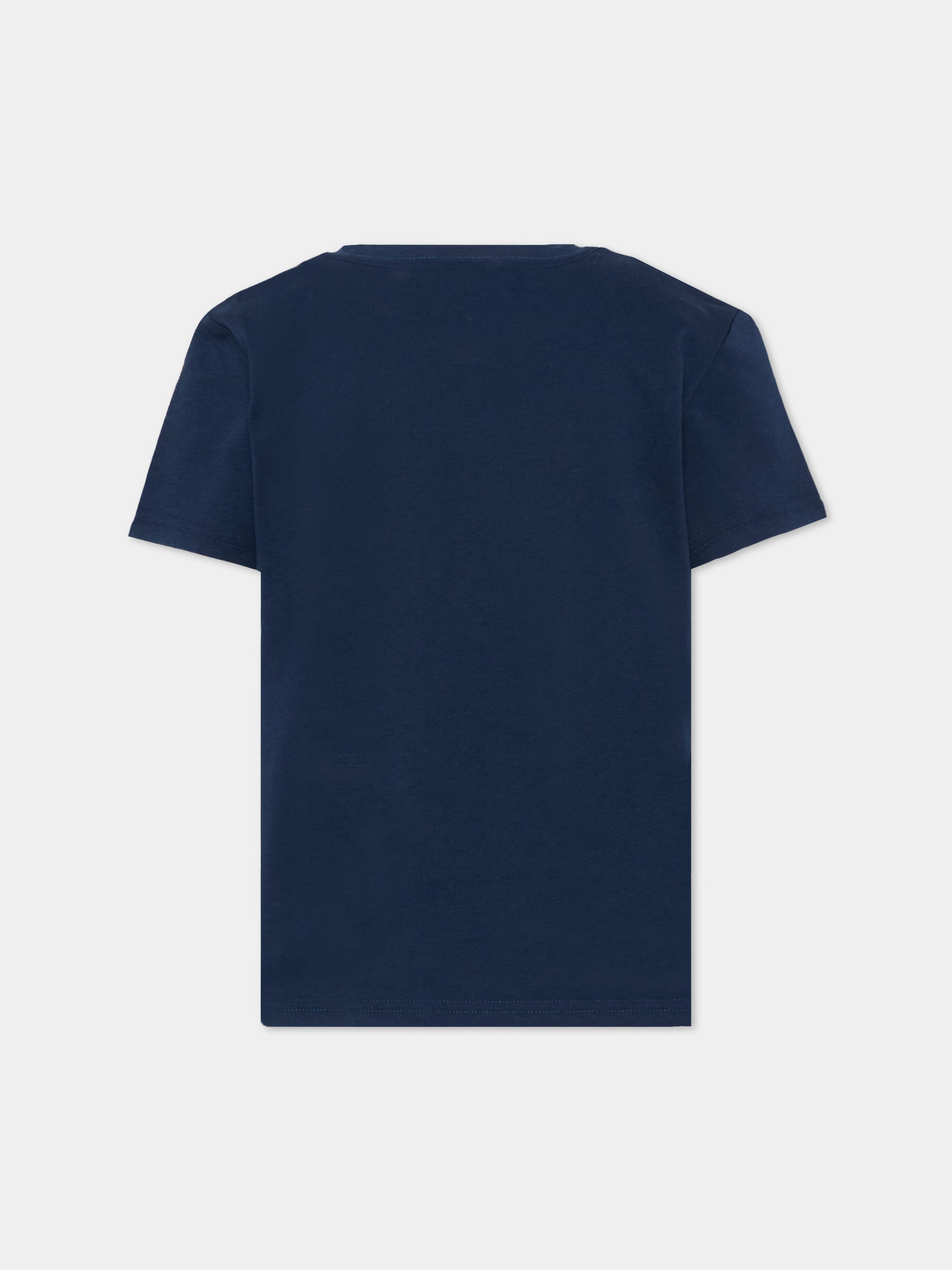 T-shirt blu per bambini con taschino,Levi's Kids,9EM359 C8D