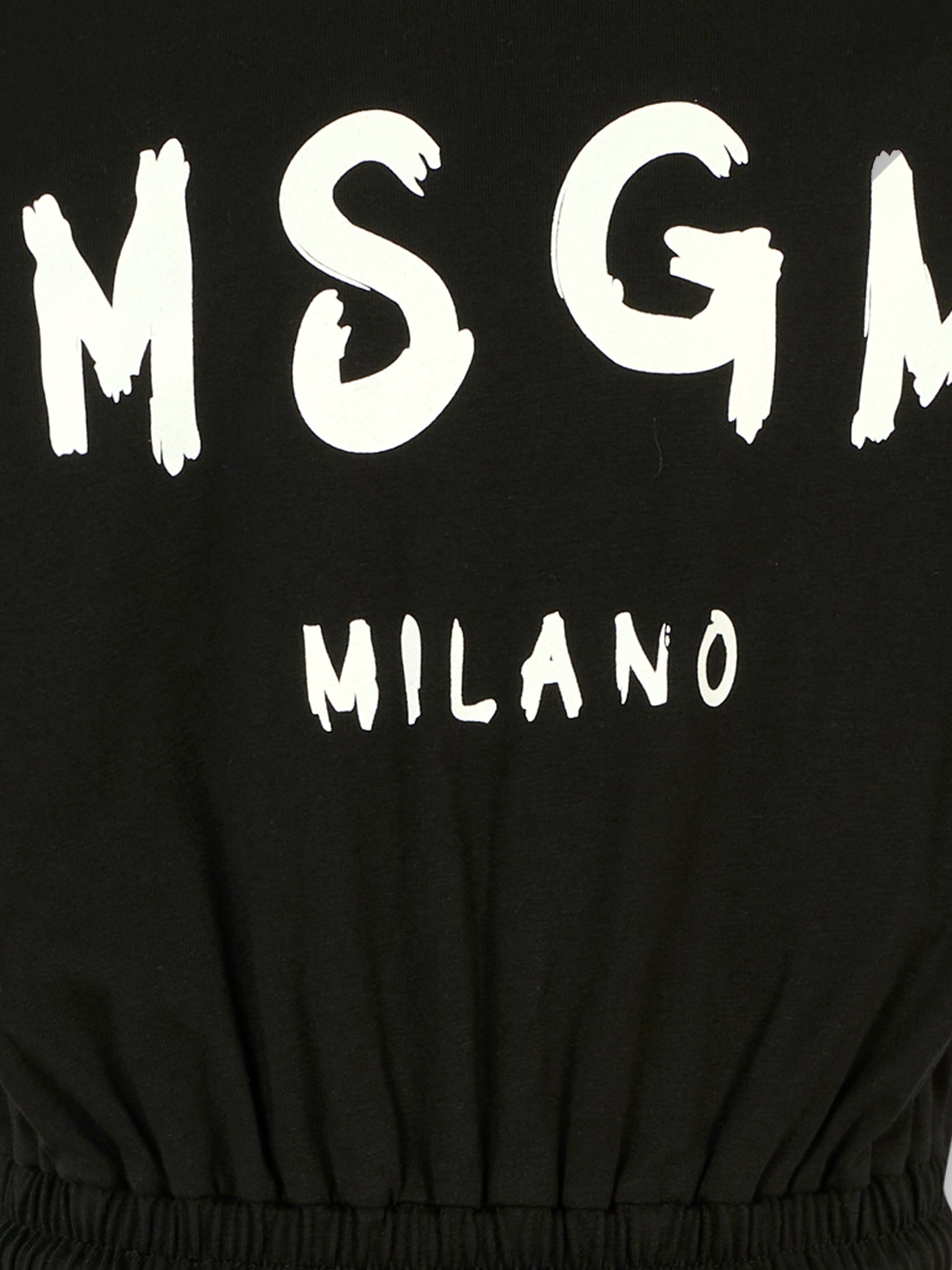 Vestito nero per bambina con logo,Msgm Kids,MS029327 110