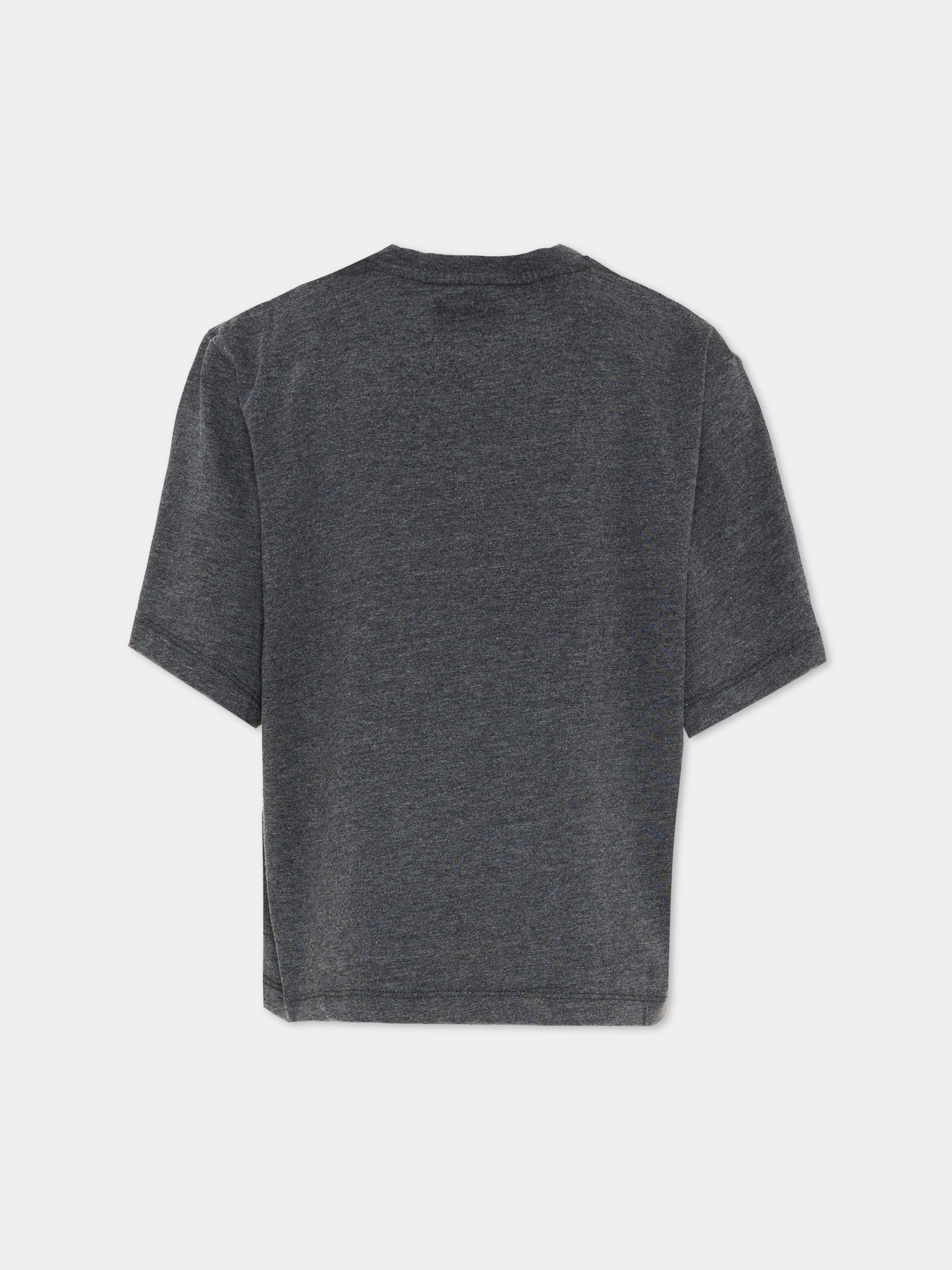 T-shirt nera per bambina con logo,Zadig & Voltaire Kids,X60586 09B