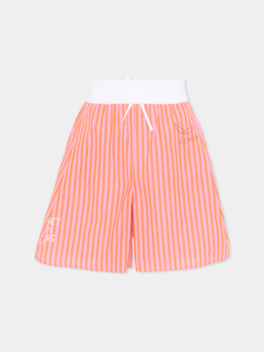 Shorts arancione a righe per bambino,Zadig & Voltaire Kids,X60626 S04
