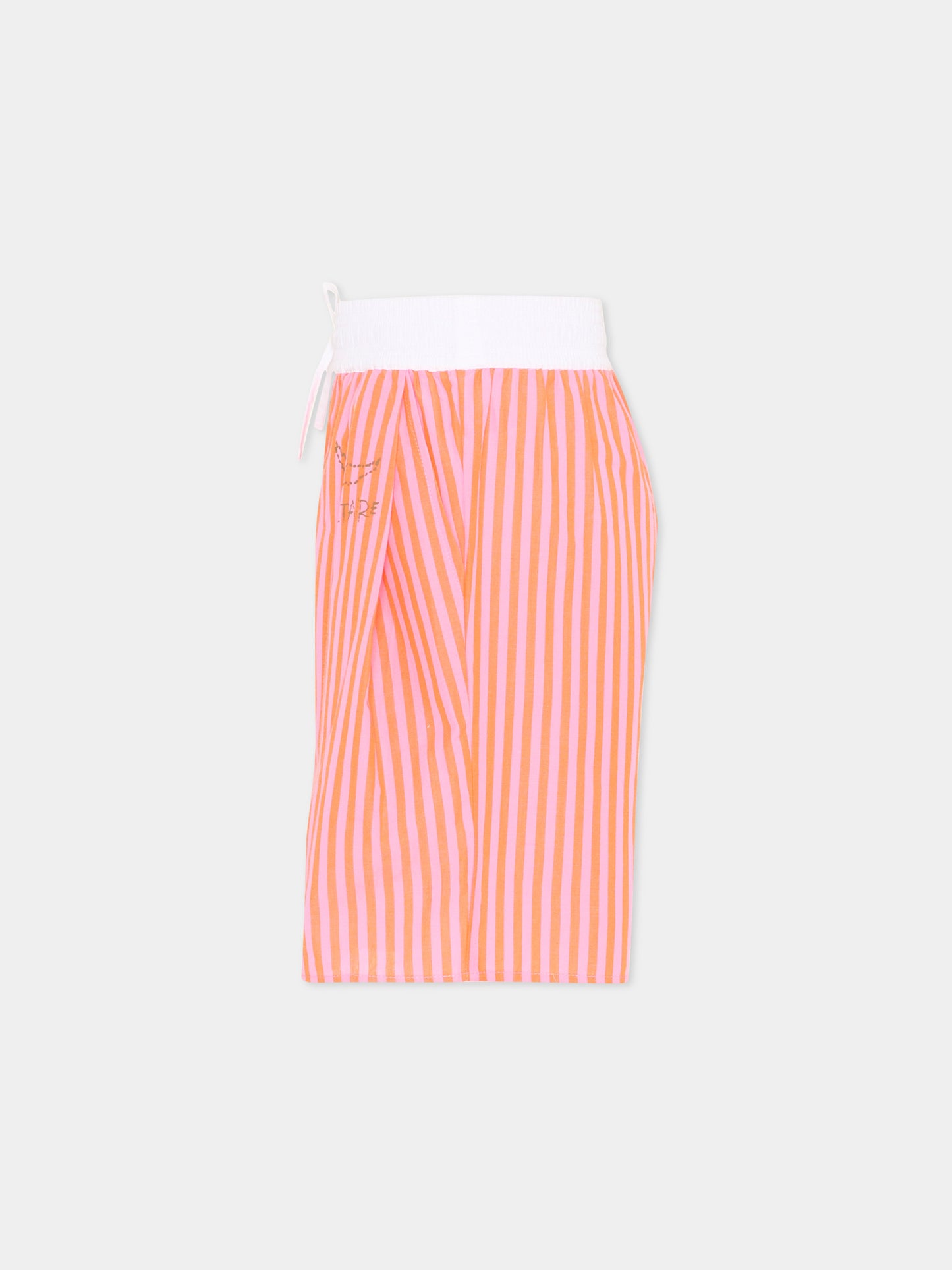 Shorts arancione a righe per bambino,Zadig & Voltaire Kids,X60626 S04