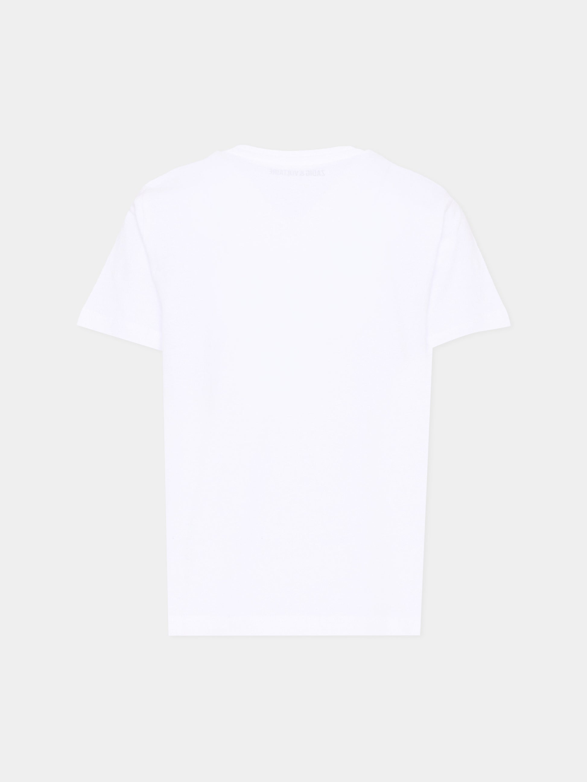 T-Shirt bianca per bambini con logo,Zadig & Voltaire Kids,X60628 10P