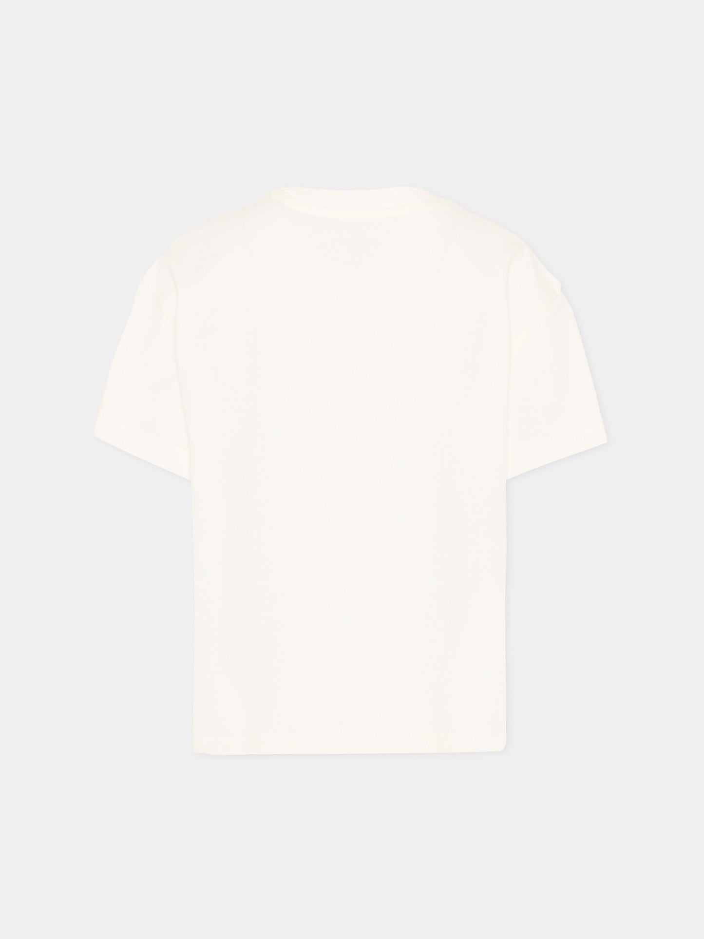 T-shirt avorio per bambina con logo,Michael Kors,R30602 117