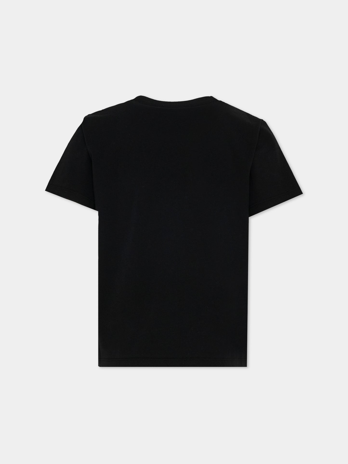 T-shirt nera per bambino con logo,Bonpoint,S06BTSK00007 199A