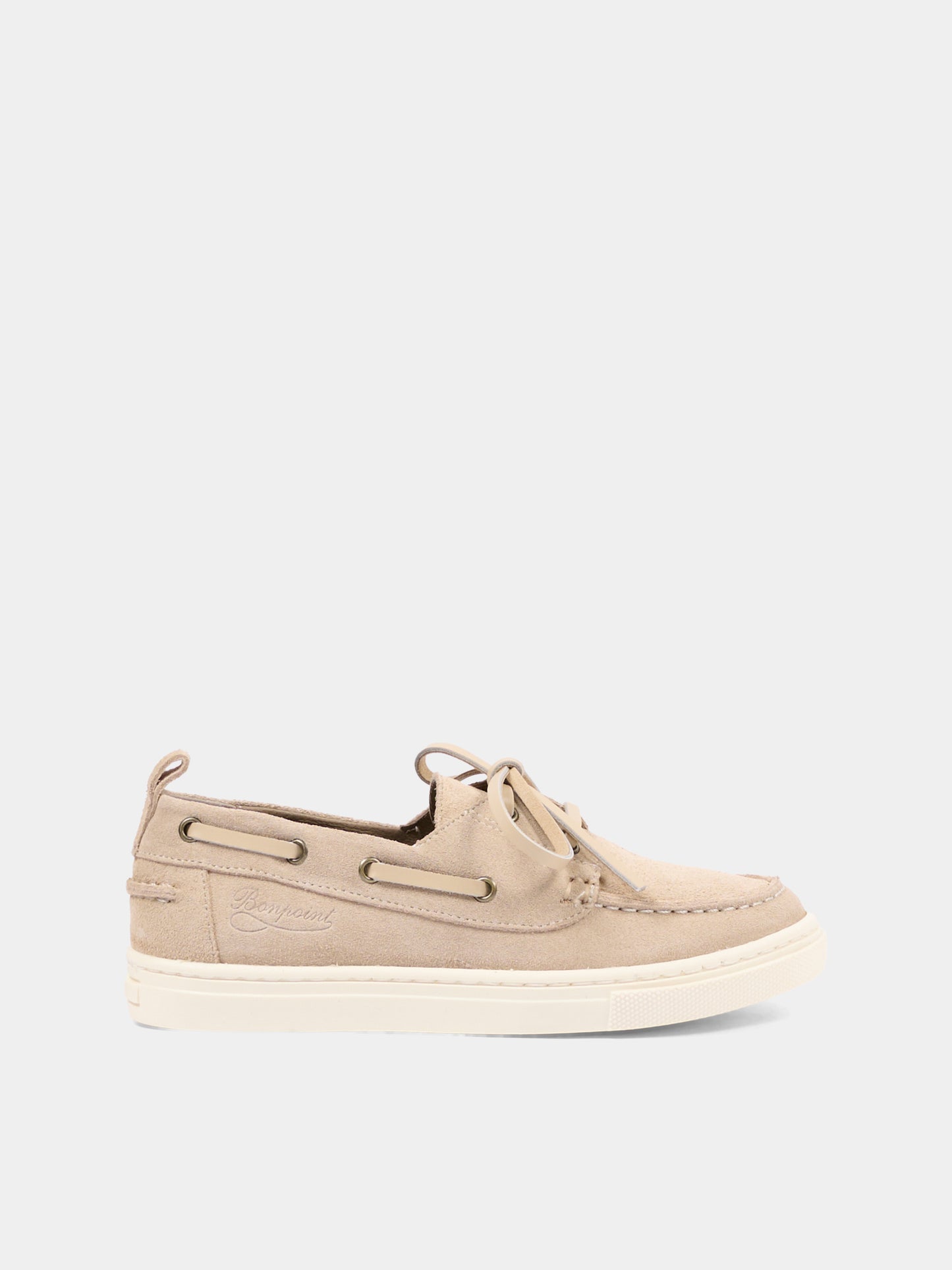 Mocassini beige per bambino con logo,Bonpoint,S06BSOL00002 060
