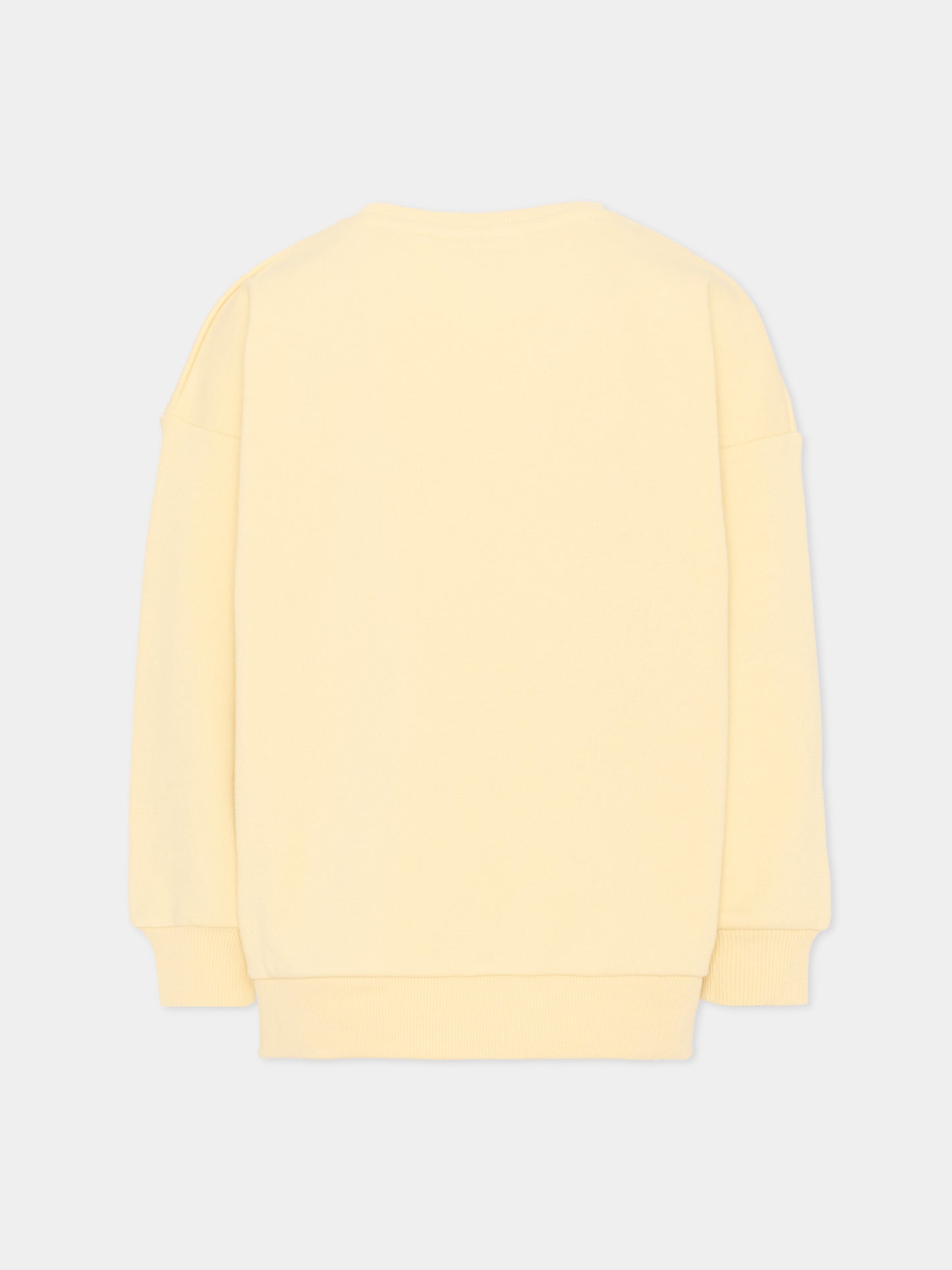 Felpa avorio per bambina con ricamo,Konges Sløjd,KS104940 SEA MIST