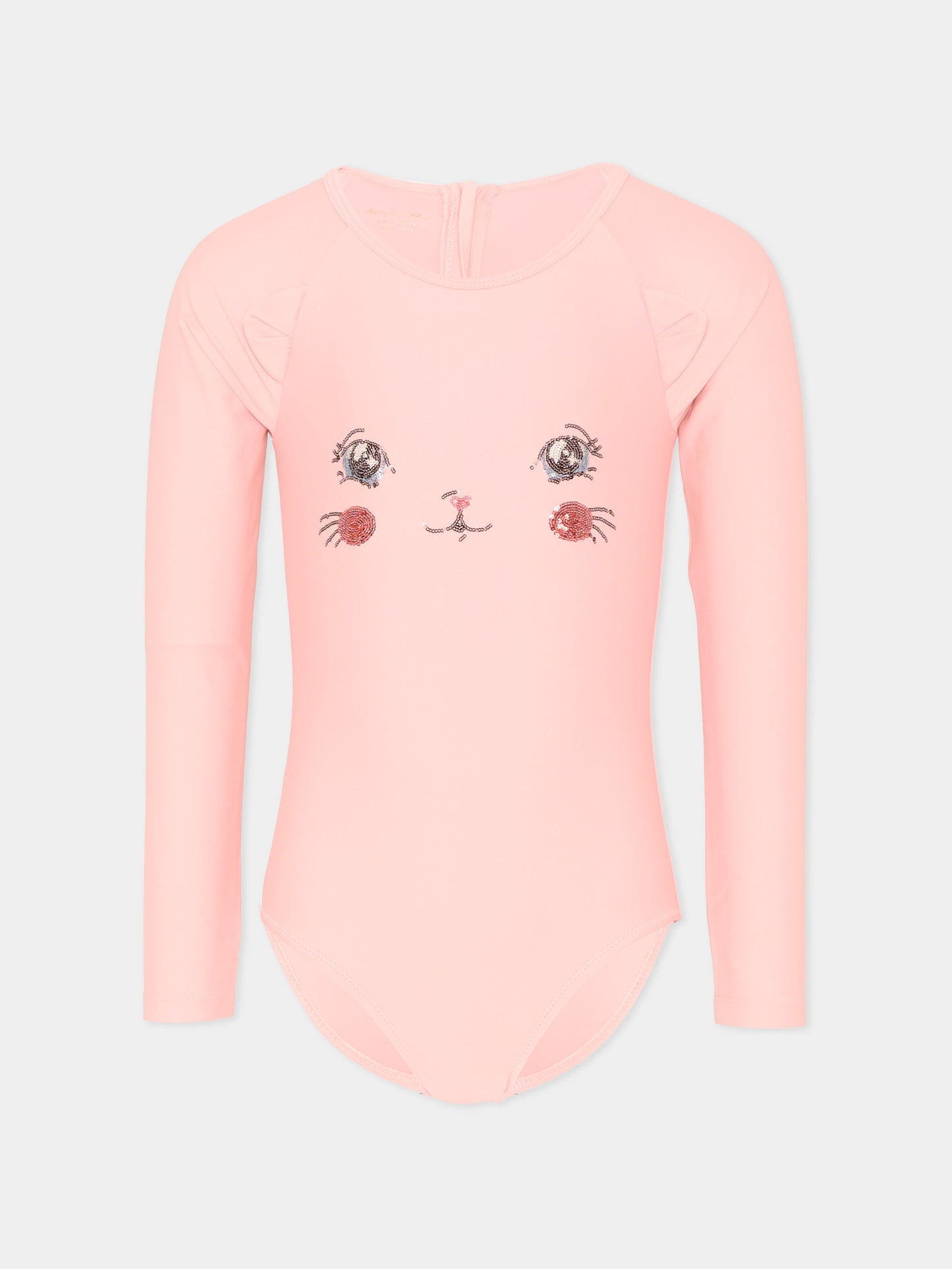 Costume rosa Kitty per bambina con paillettes,Konges Sløjd,KS104918 POWDER PINK