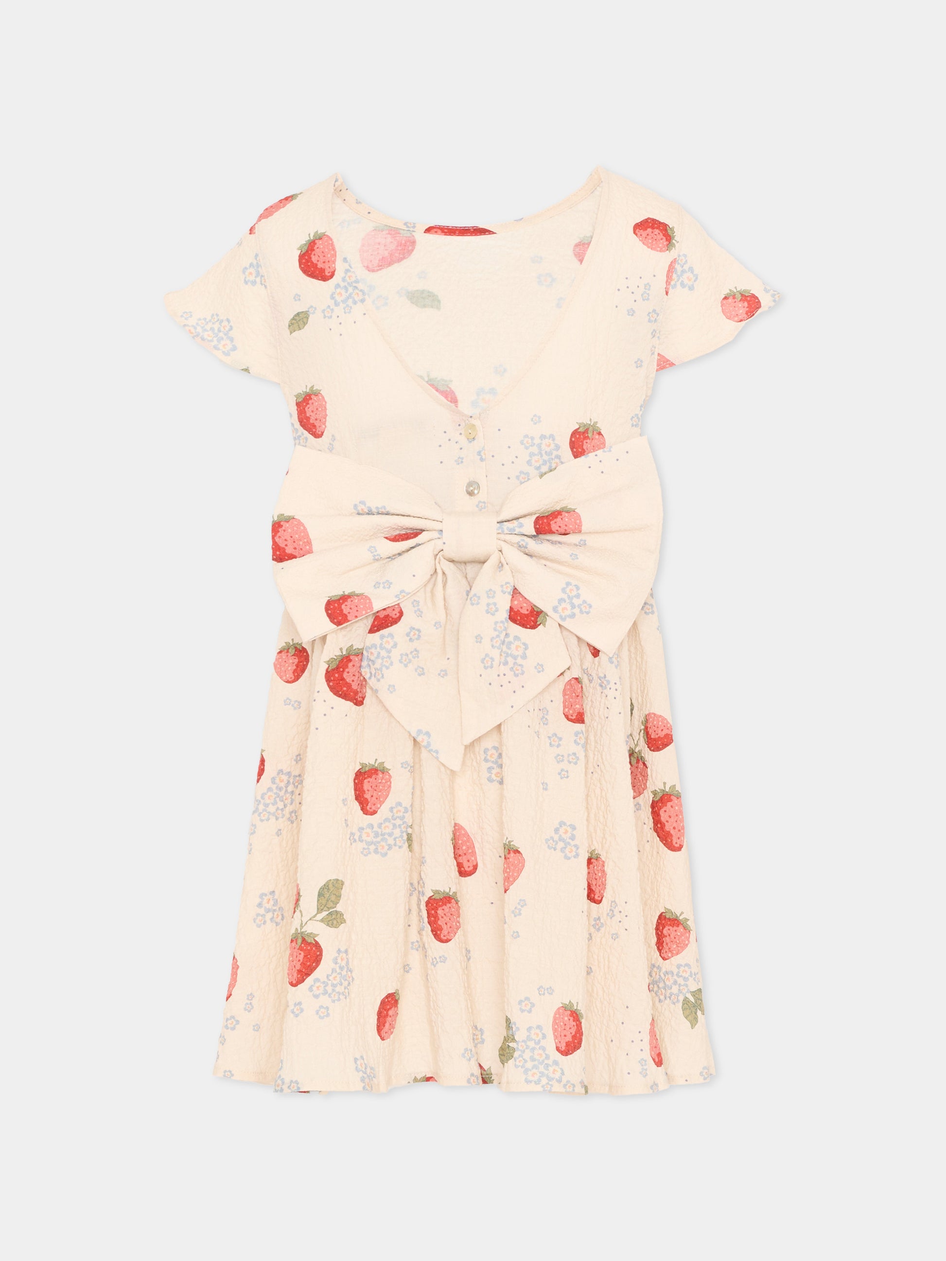 Vestito rosa per bambina con fragole,Konges Sløjd,KS104650 MARMELADE SUN