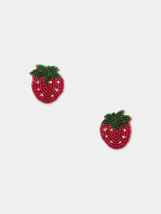Red hairpin for girl with strawberries