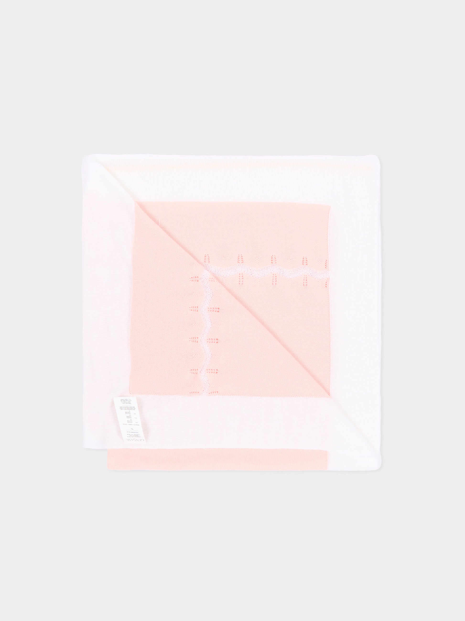 Coperta rosa per neonata chevron,Gensami,BLA-ZIGRAY-CO BABY PINK