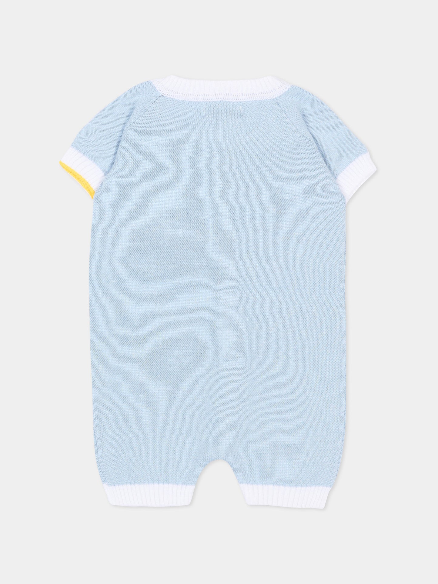 Pagliaccetto celeste per neonato con alpaca,Gensami,ROSHORT-ALPPOCKET-CO SKY BLUE