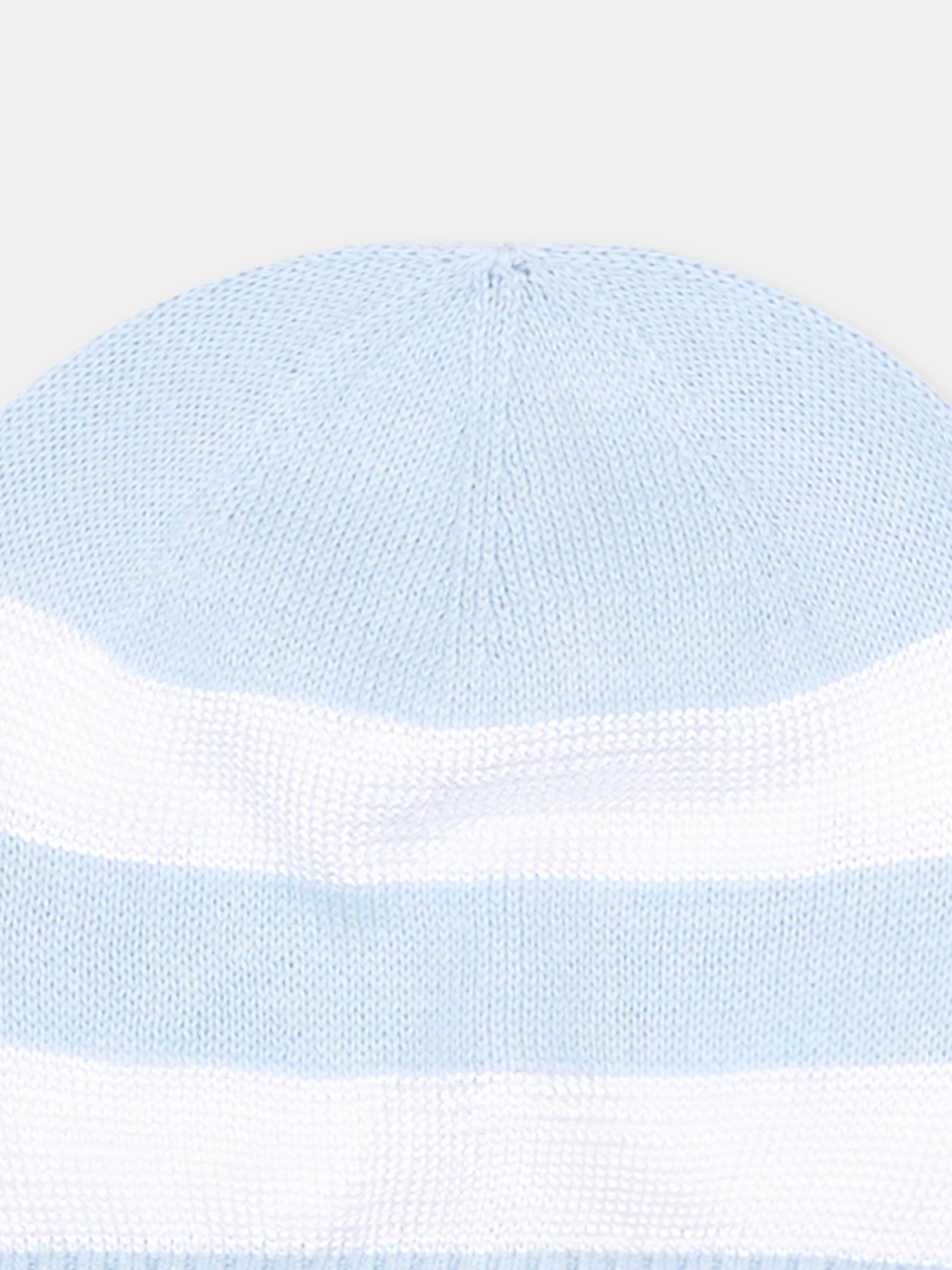 Cappello celeste a righe per neonato,Gensami,HAT-STRIPES-CO SKY BLUE