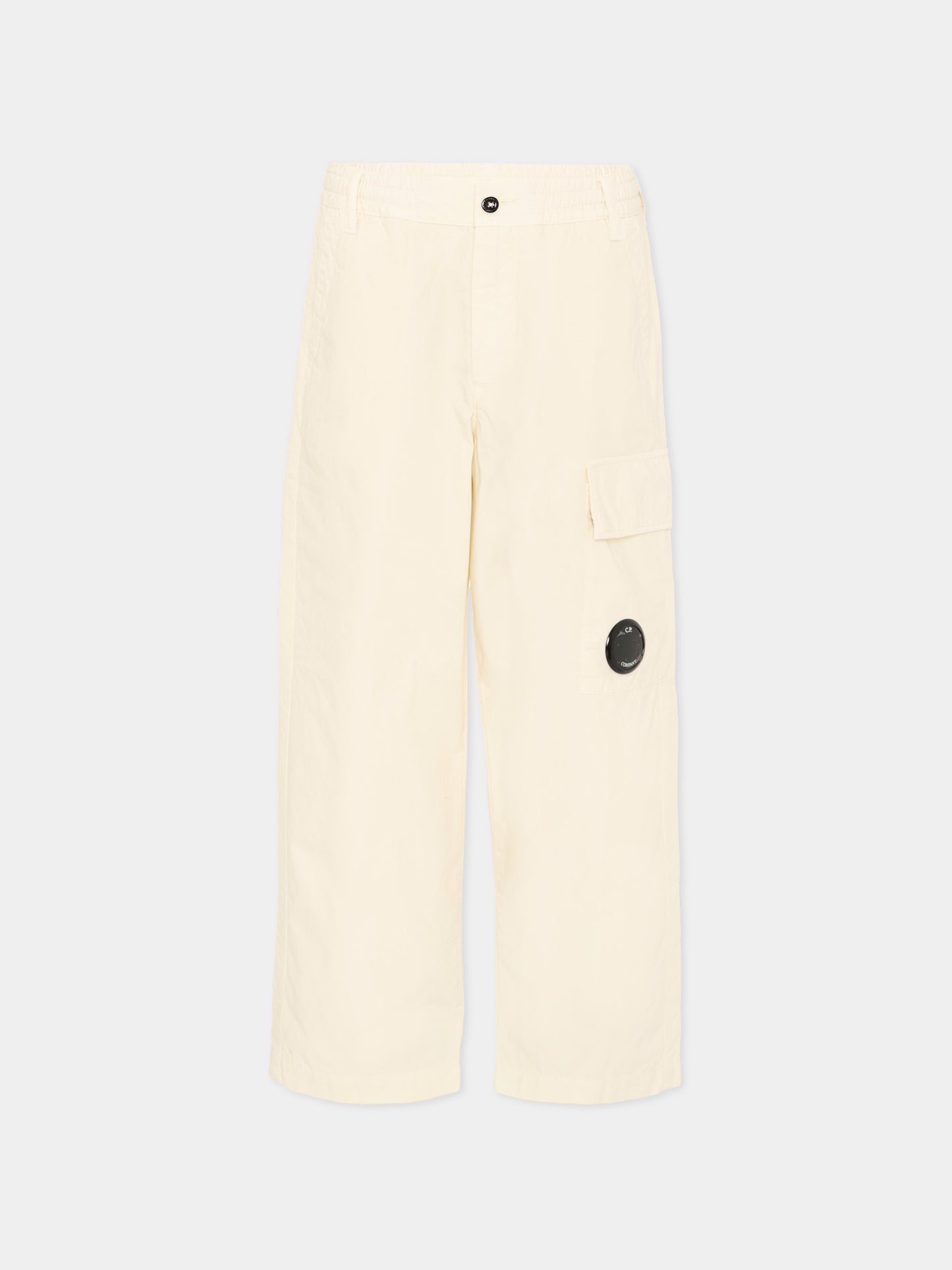 Pantaloni beige per bambino con lente,C. P. Company,CUP014-LLC05 10203