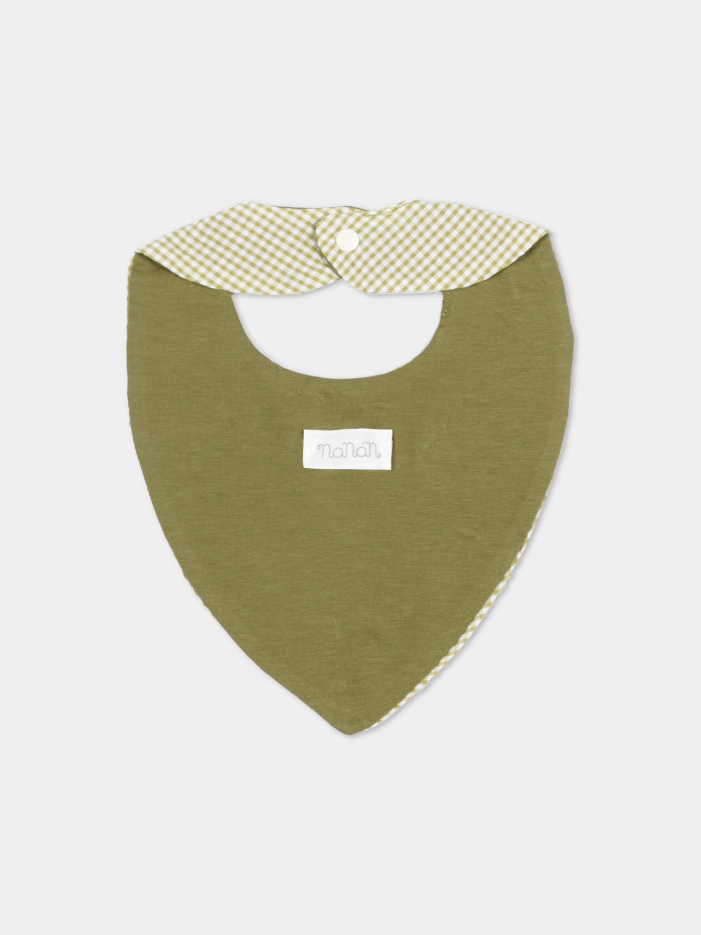 Bavaglino verde vichy per neonati,Nanán,E26162V