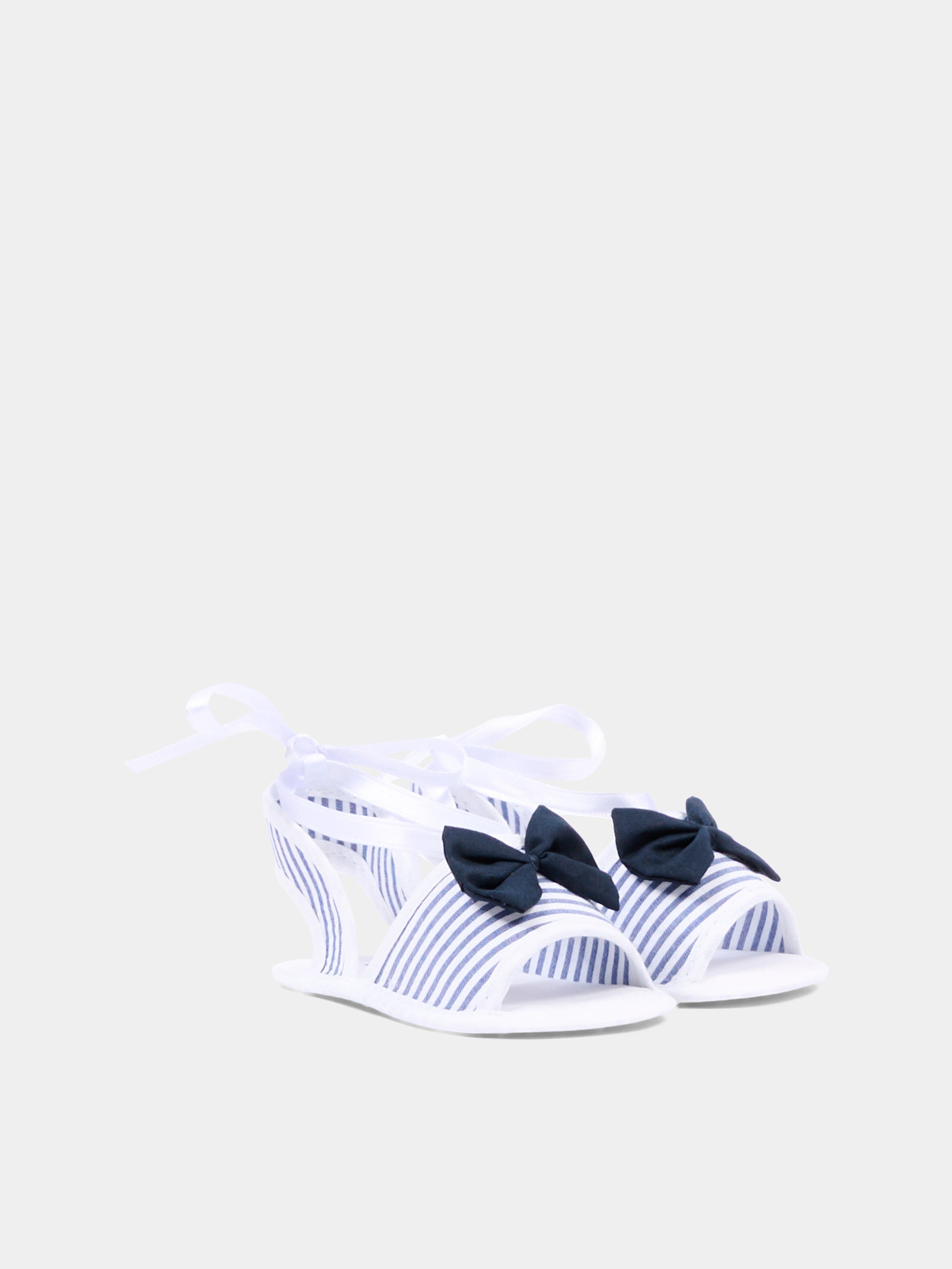 Sandali blu per neonata con fiocco,Nanán,E26511BL
