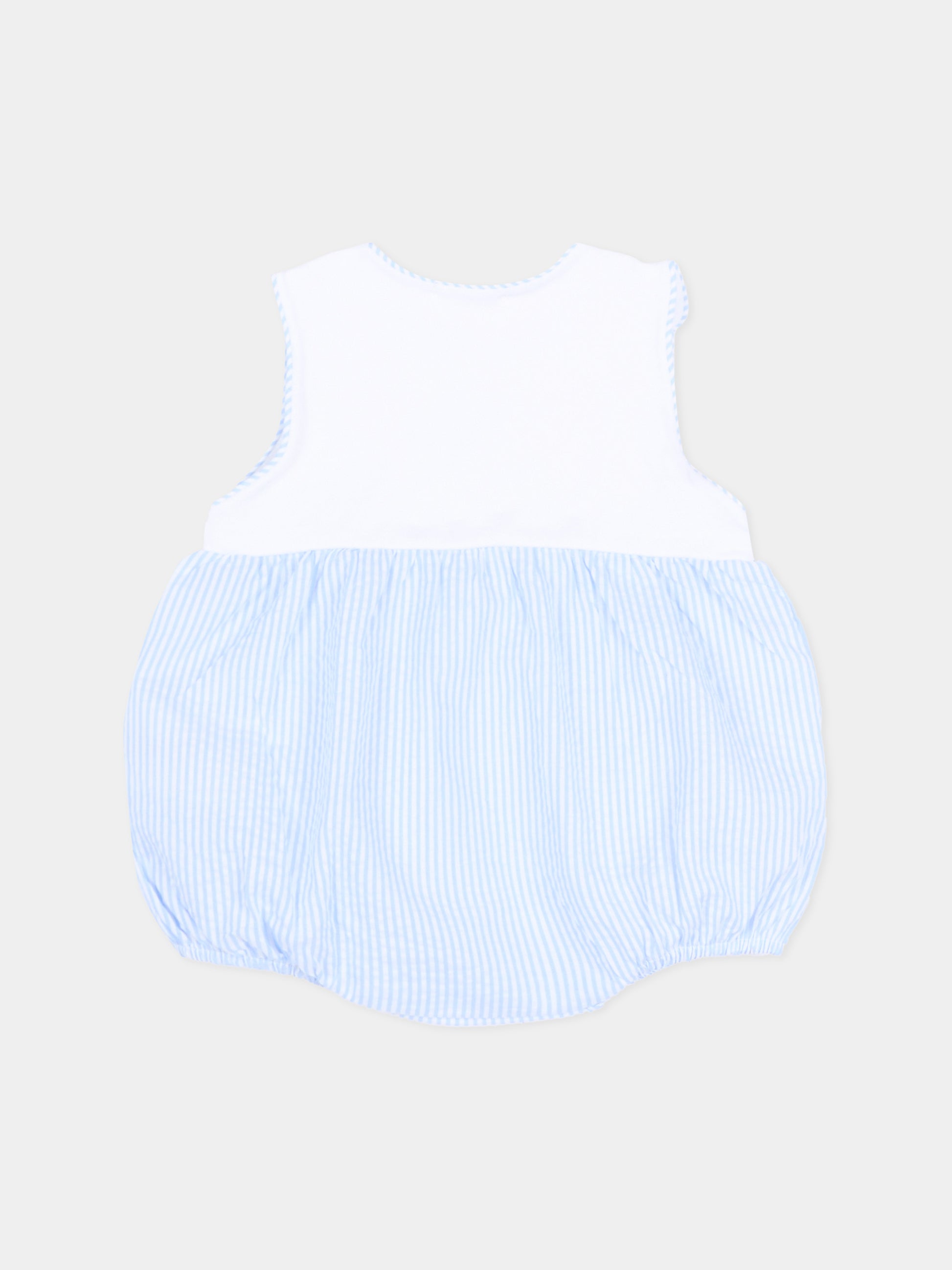 Pagliaccetto bianco per neonato a righe,Nanán,E26129B