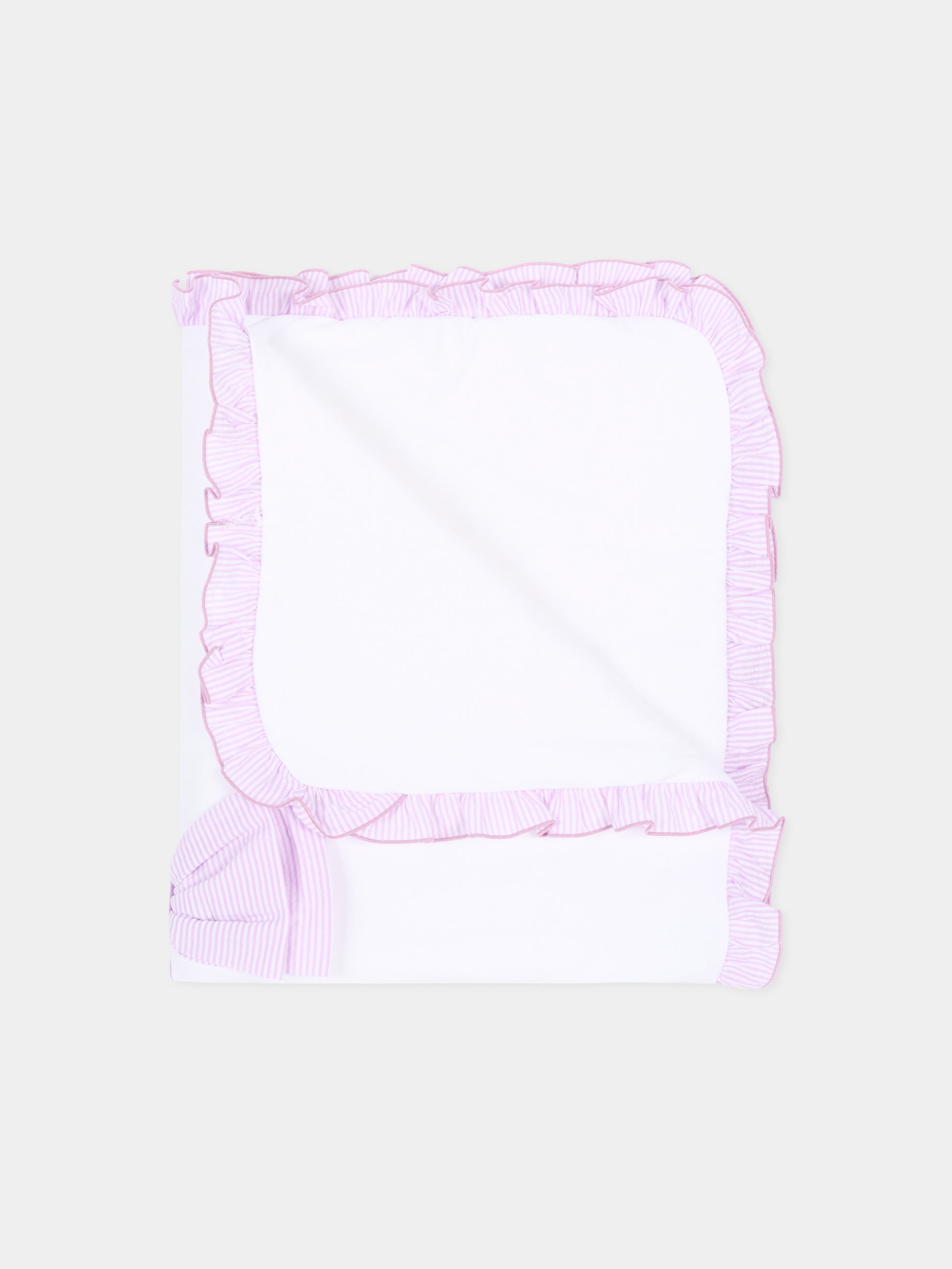 Coperta bianca per neonata con fiocco,Nanán,E26476L