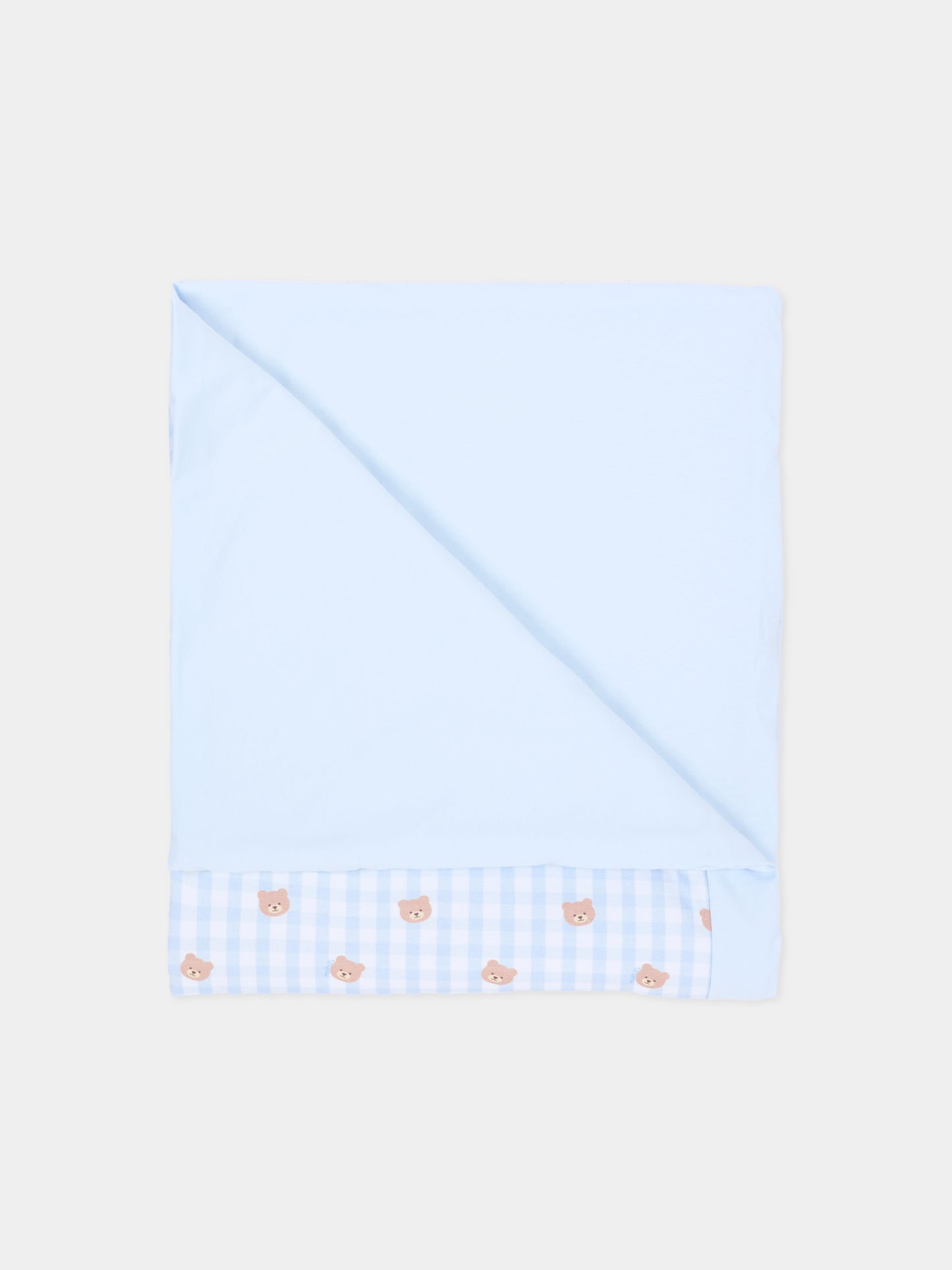 Coperta azzurra per neonato con teddy bear,Nanán,E26022A