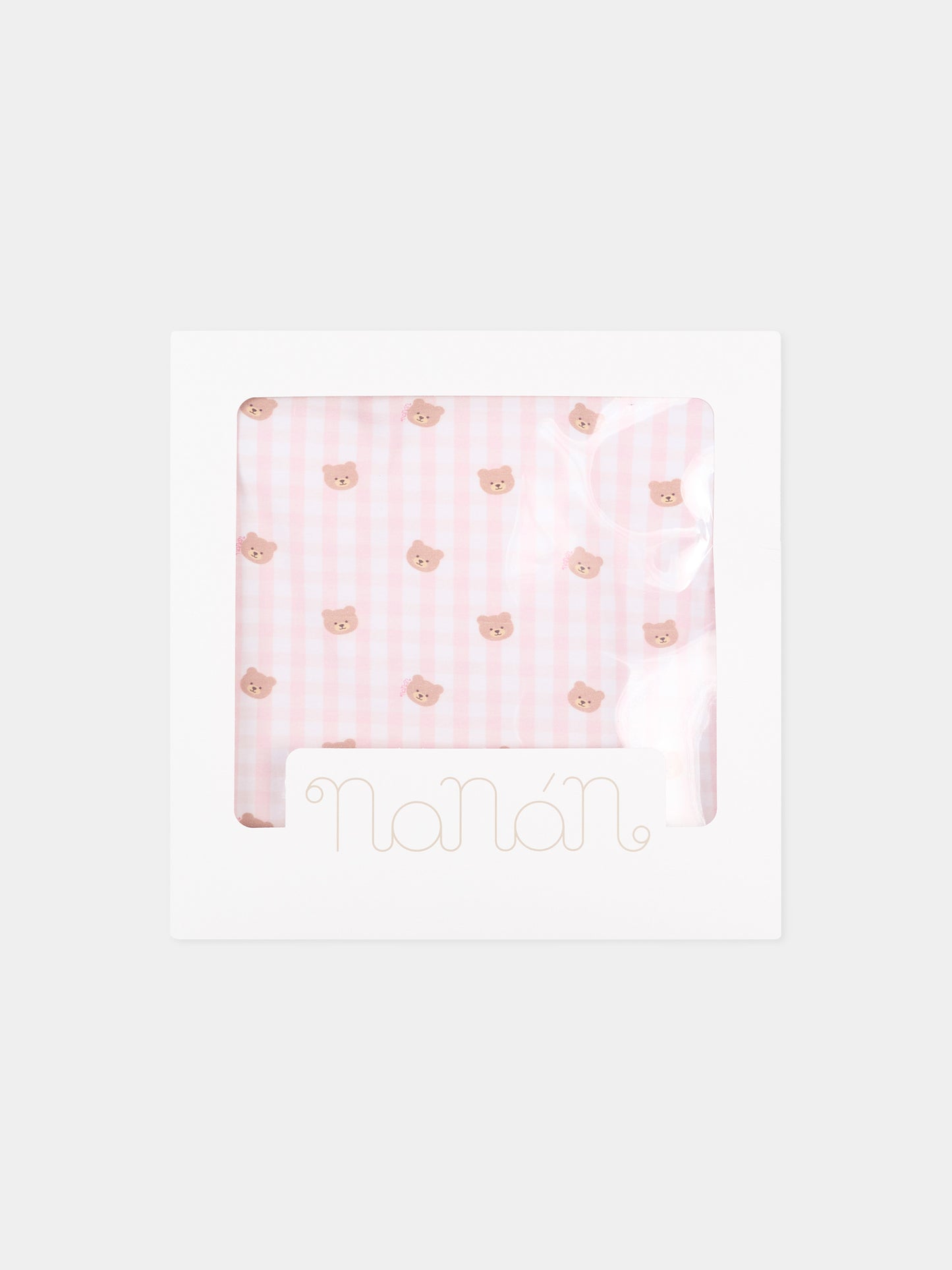 Coperta rosa per neonata con teddy bear,Nanán,E26022R