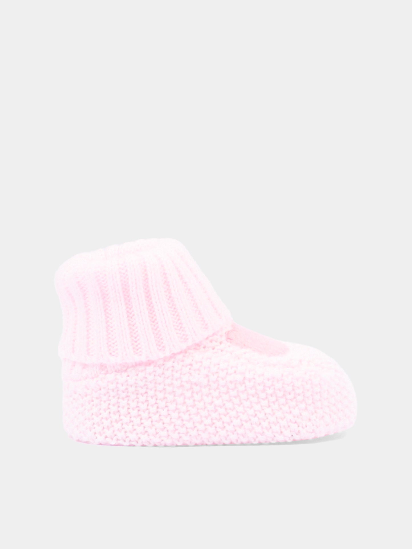 Babbucce rosa per neonata in maglia,Nanán,E26007R