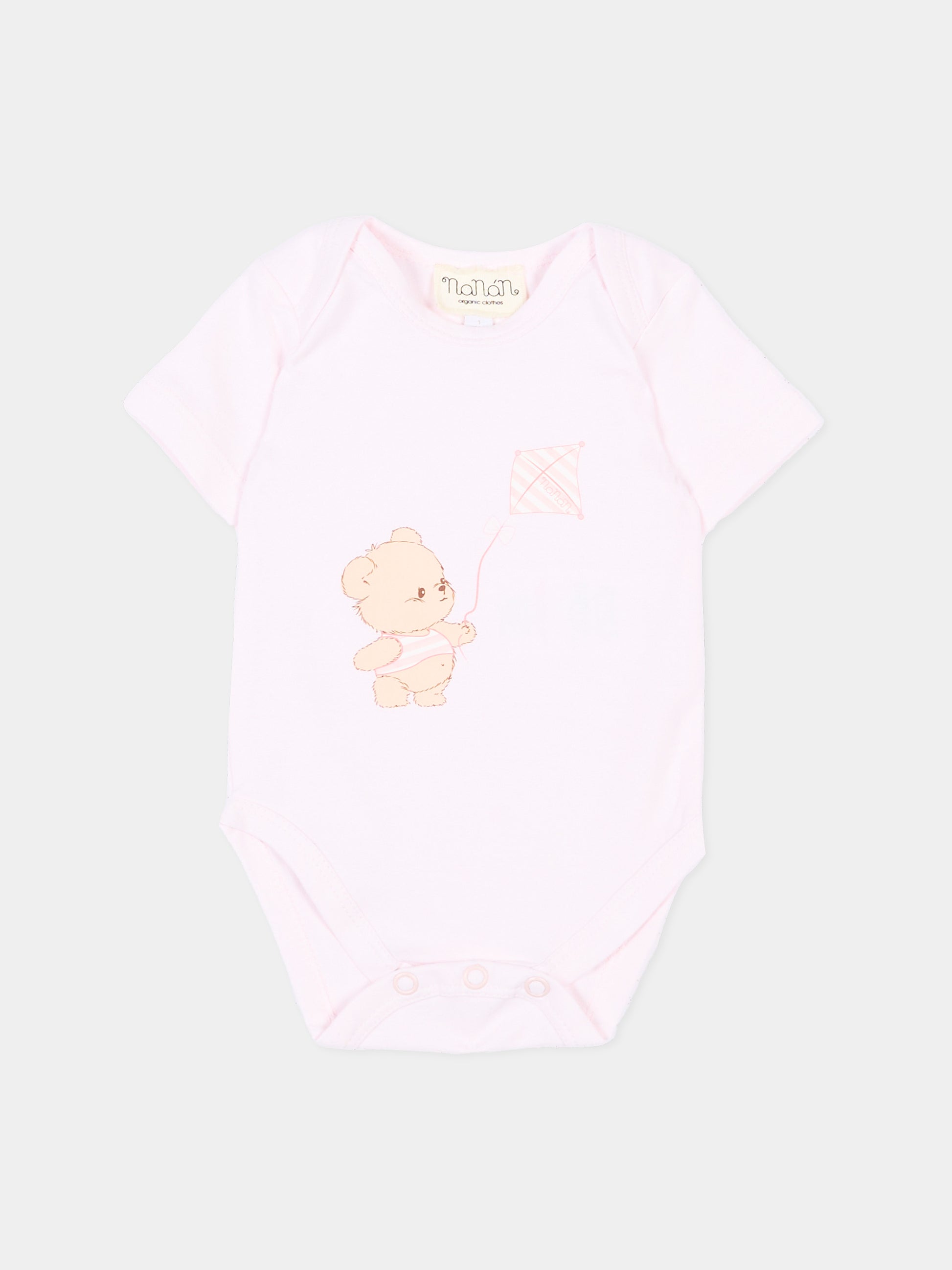 Body rosa per neonata con orsetto,Nanán,E26014R