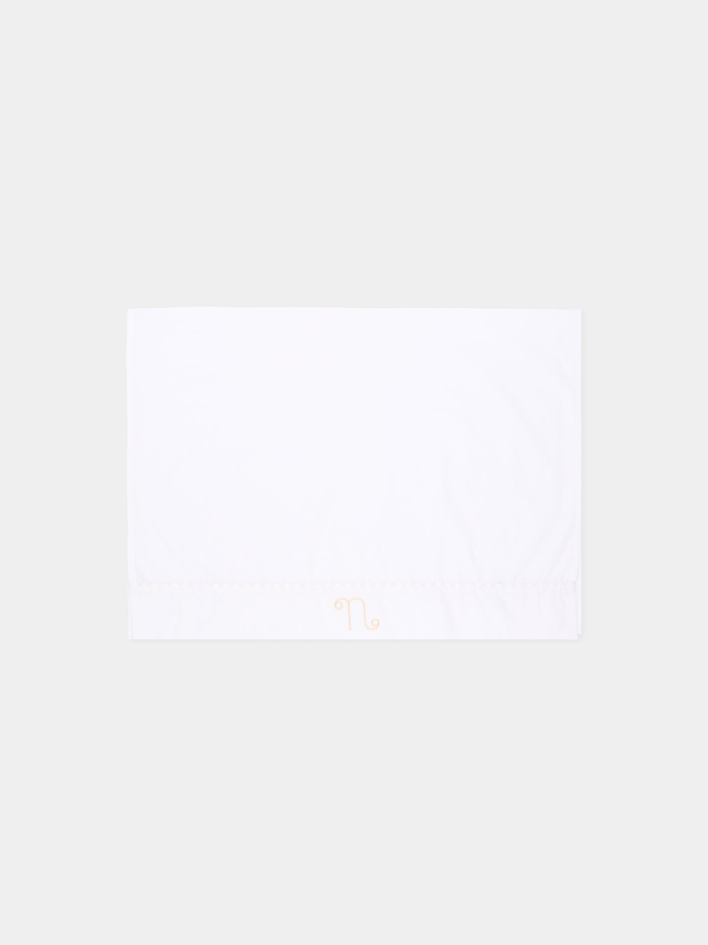 Lenzuola bianche per neonati con profili beige,Nanán,E26407BE