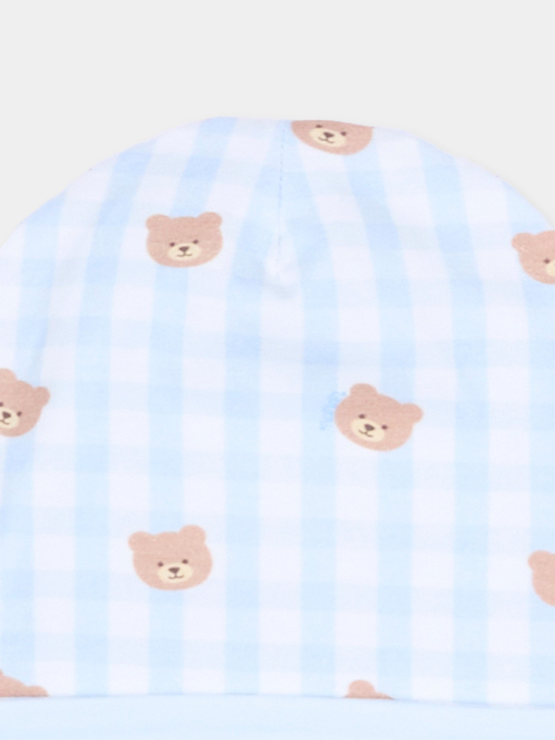 Cappello azzurro per neonato con teddy bear,Nanán,E26020A