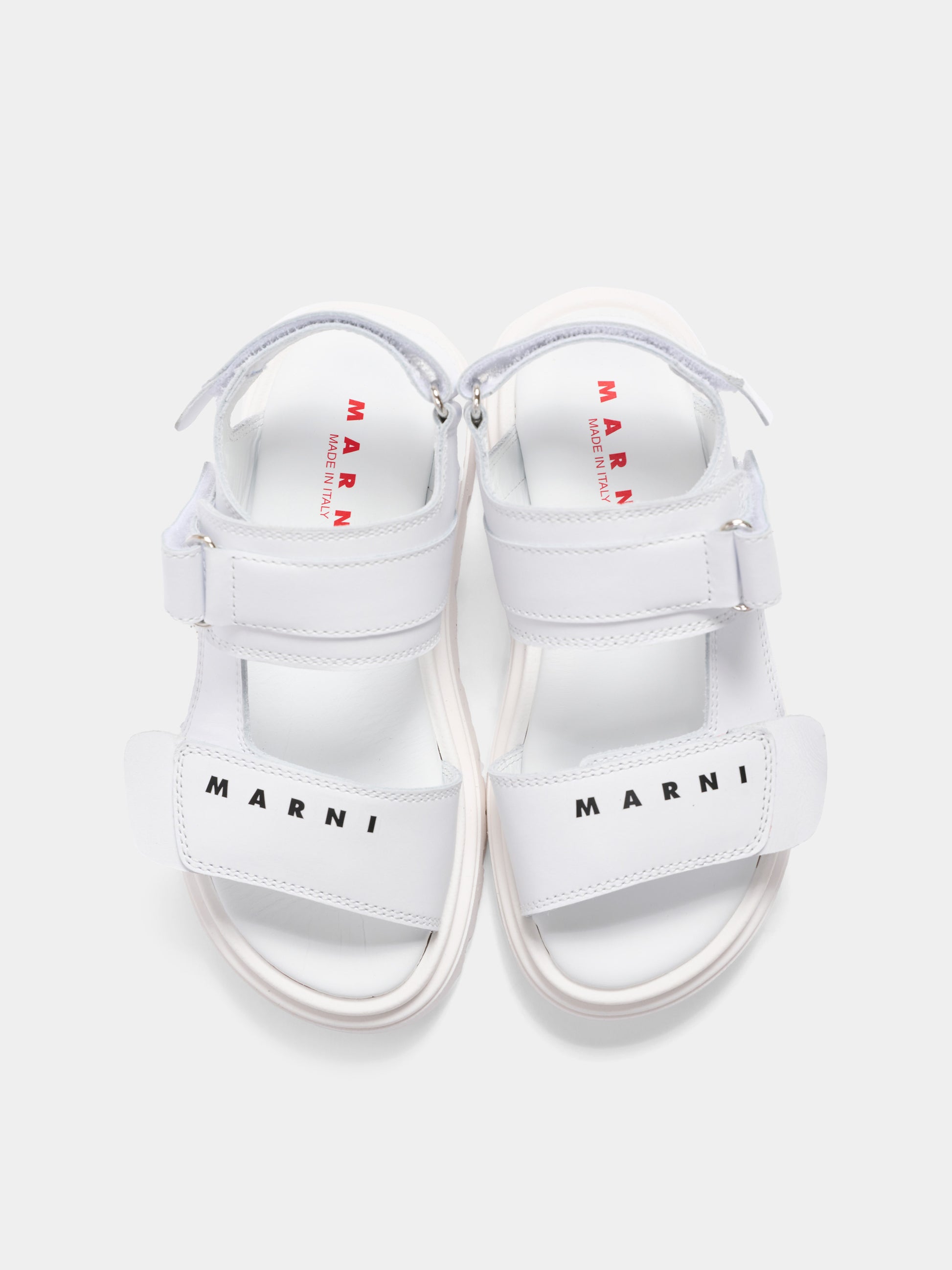 Sandalo bianco per bambina con logo,Marni Kids,82307 - VAR2