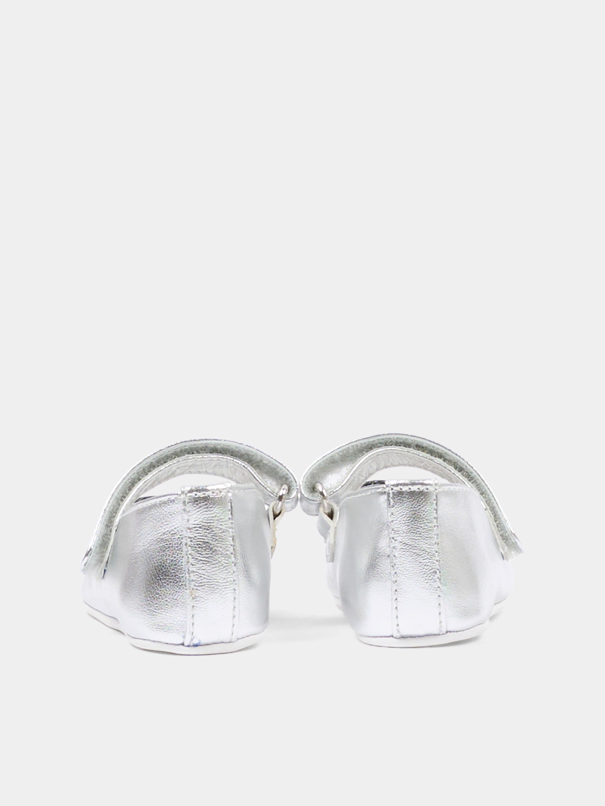 Ballerine argento per neonata con Teddy Bear,Moschino Kids,82885 - VAR2