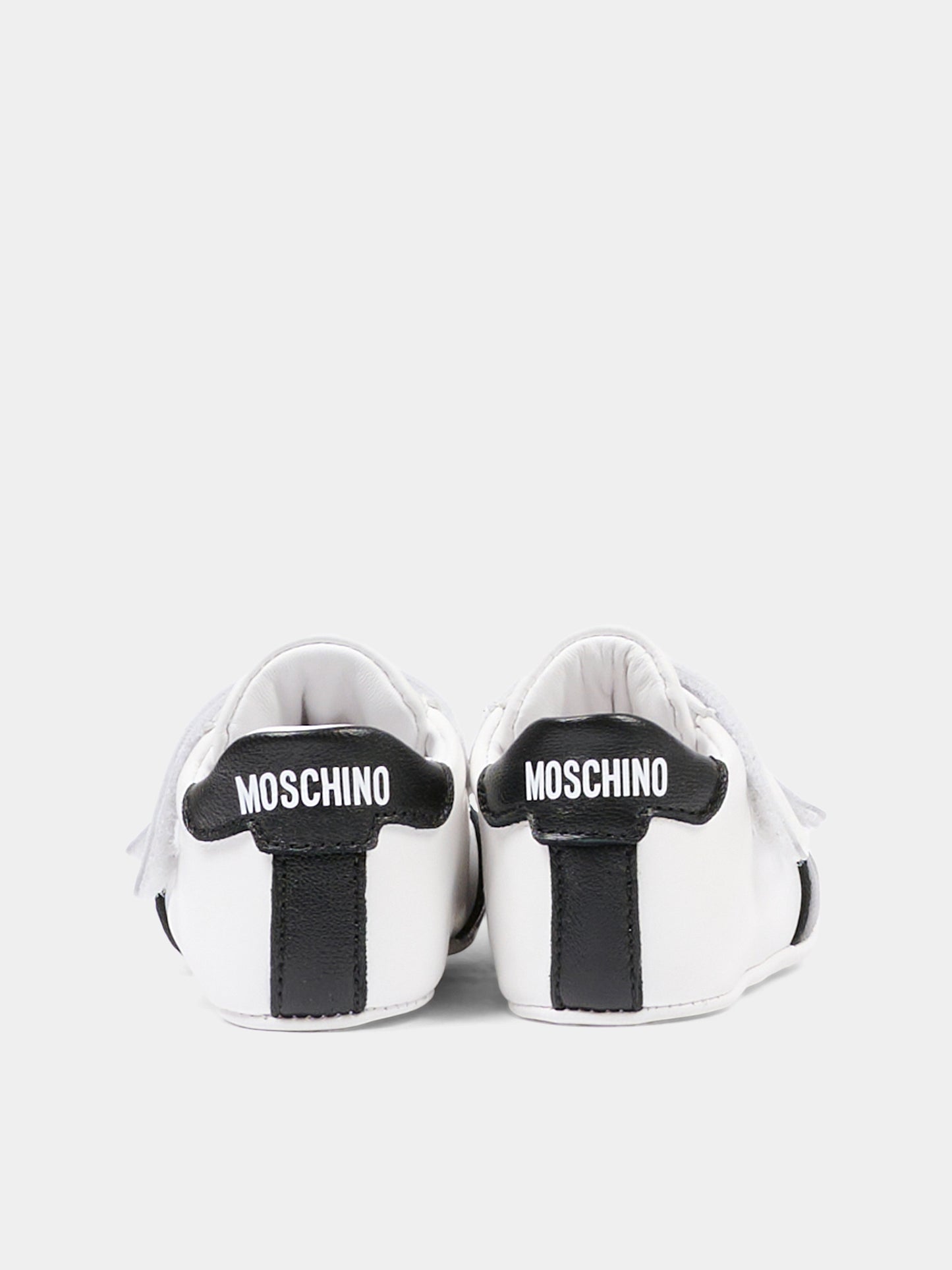 Sneakers basse bianche per neonato,Moschino Kids,82892 - VAR1